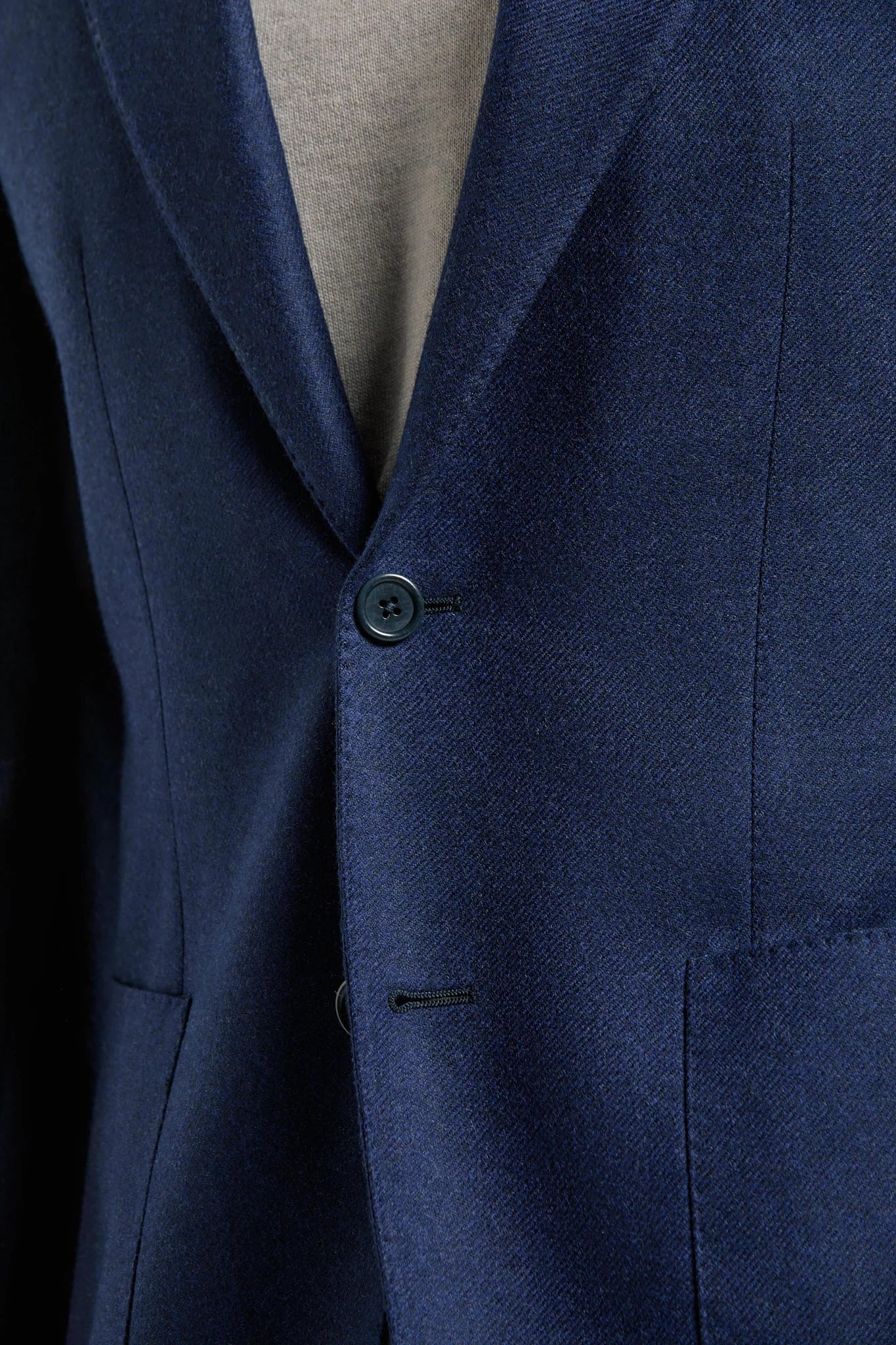 Giacca blu in lana e cashmere - Made in Italy