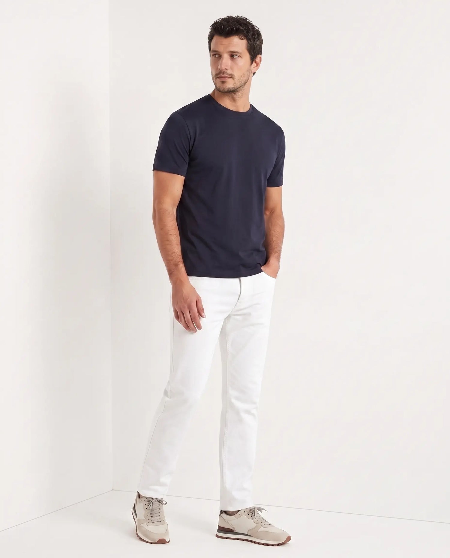 Pini Parma Italy men blue jersey t-shirt casual