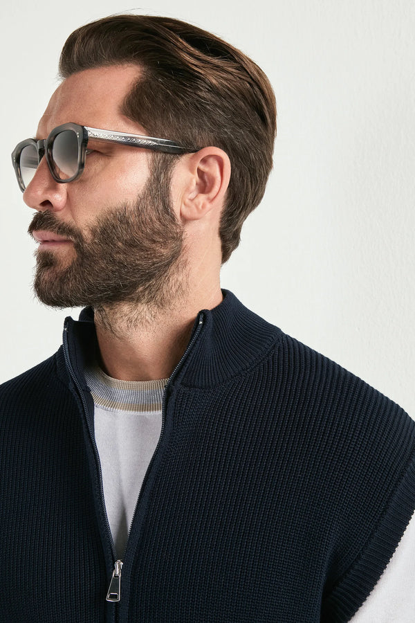 blue knitted vest, men's blue vest, italian knit vest, blue sleeveless knit, luxury men's vest, elegant men's knitwear, refined knitted vest, tailored blue vest, premium italian vest, sophisticated men's knitwear, timeless italian vest, upscale men's sleeveless knit, classic blue vest, italian craftsmanship knit, premium men's knitted vest, refined italian knitwear