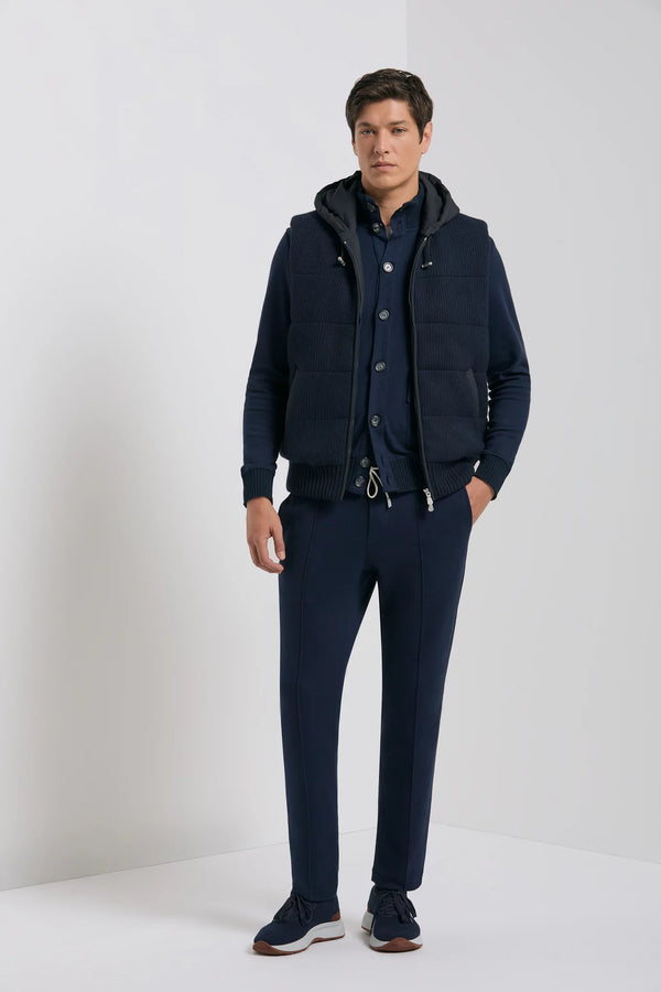 Pini Parma men made in italy blue knitted vest winter