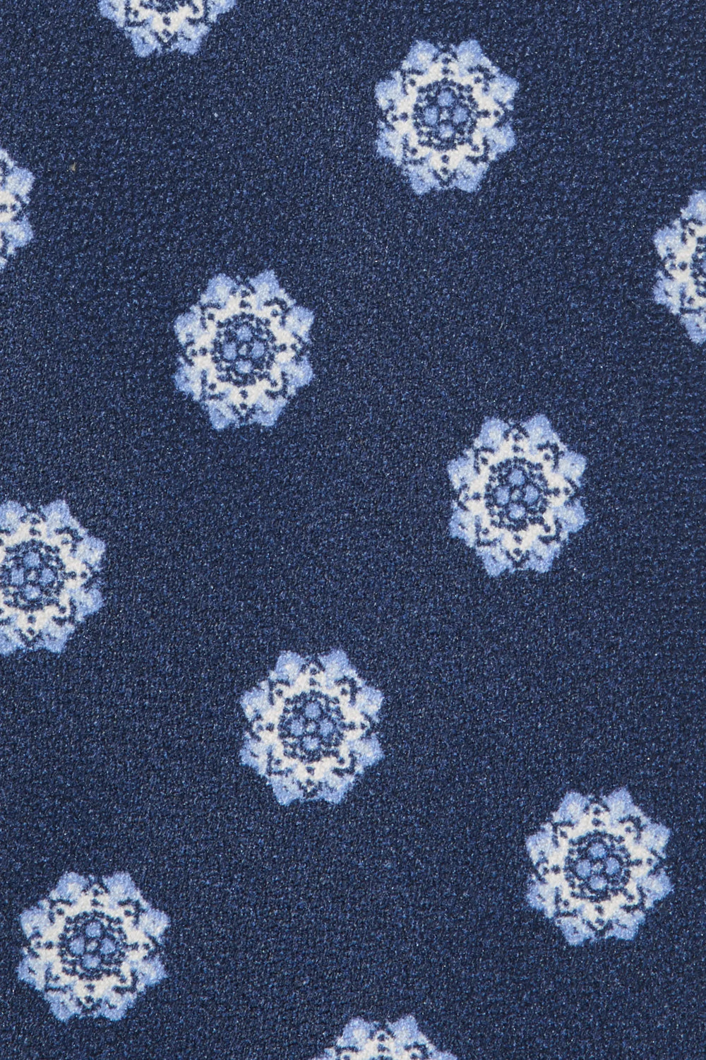 Blue macro fancy silk tie - Made in Italy