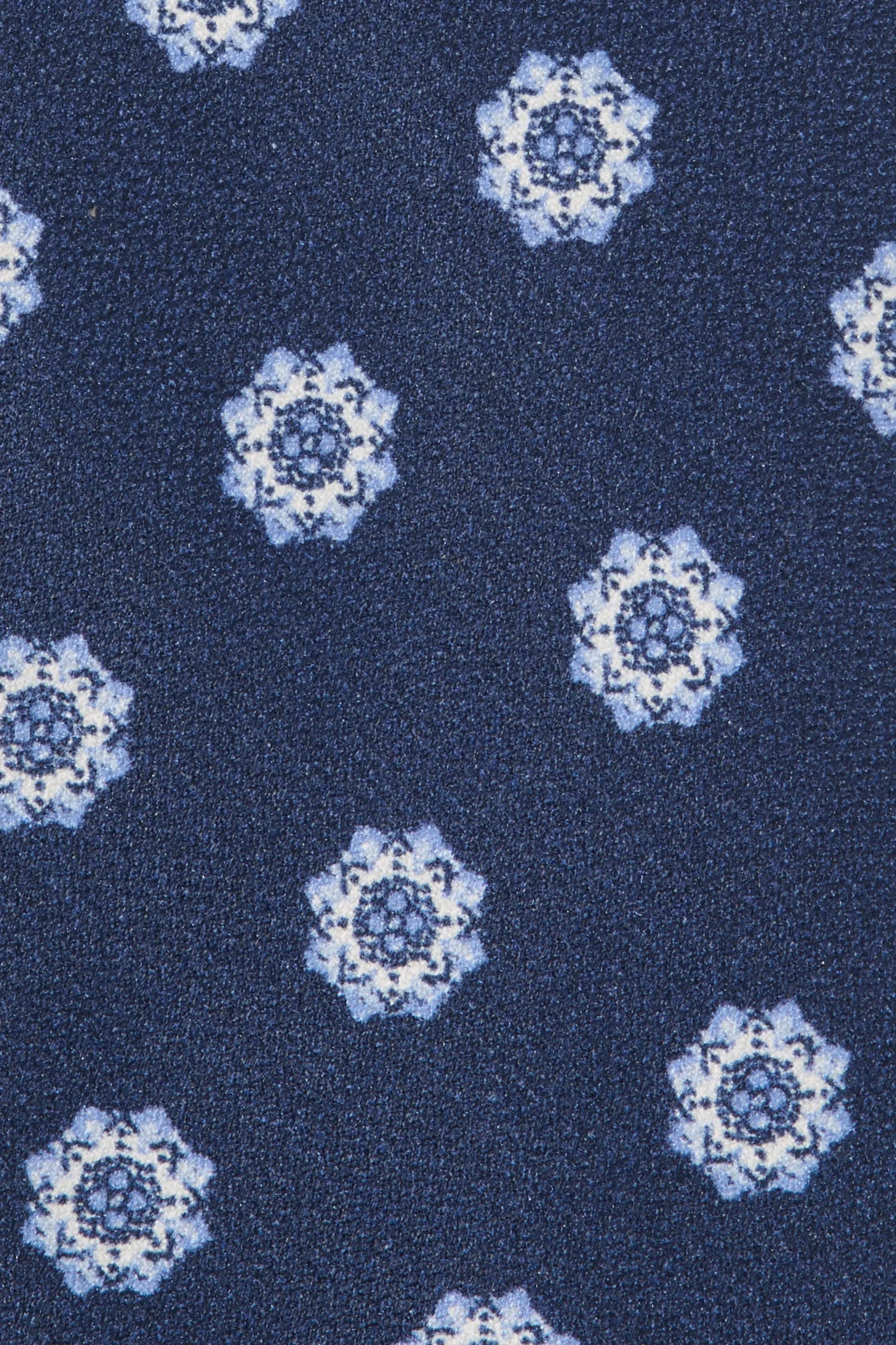 Cravate en soie à grand motif fantaisie bleu - Made in Italy