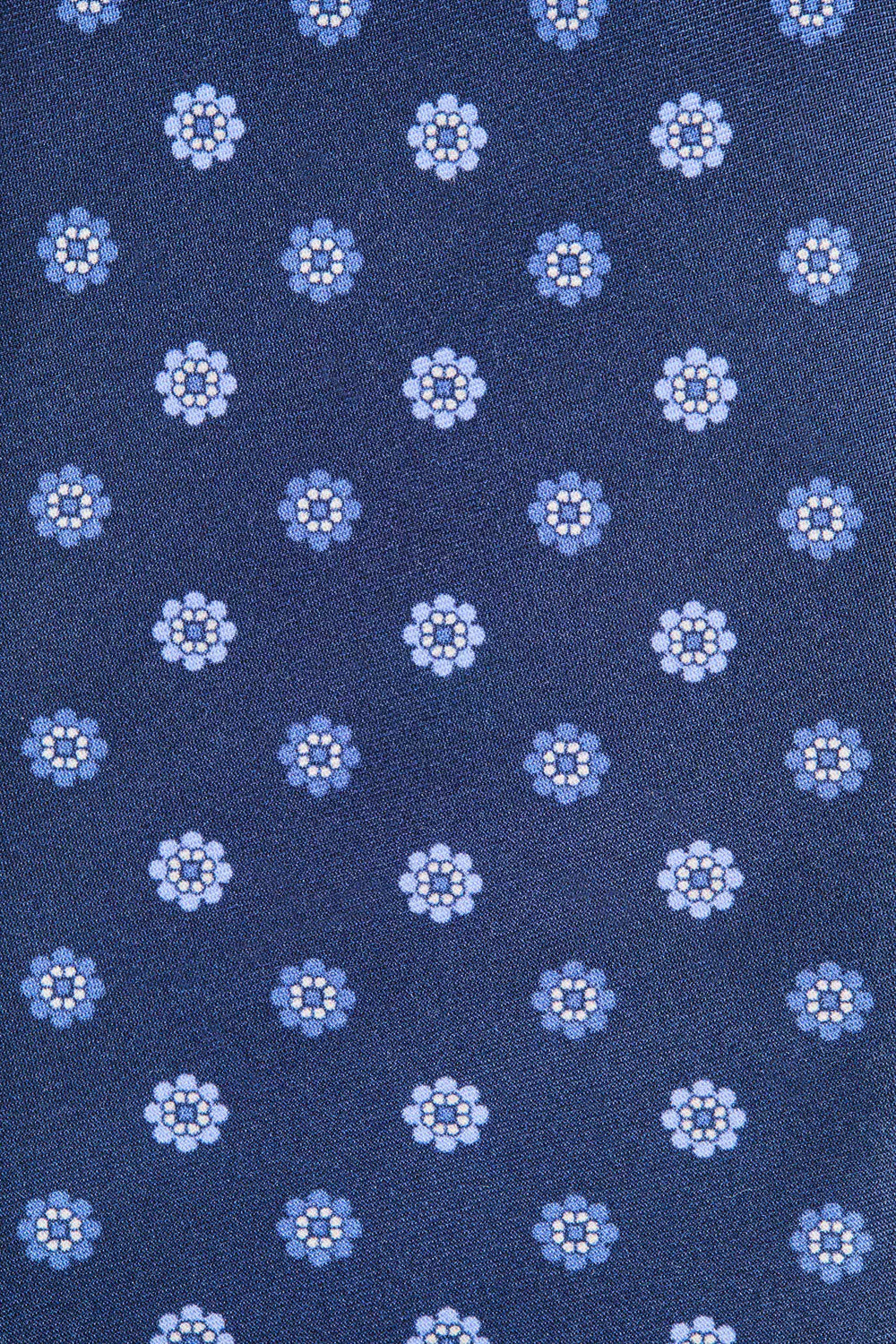men pini parma blue tie with micro floral pattern made in italy 