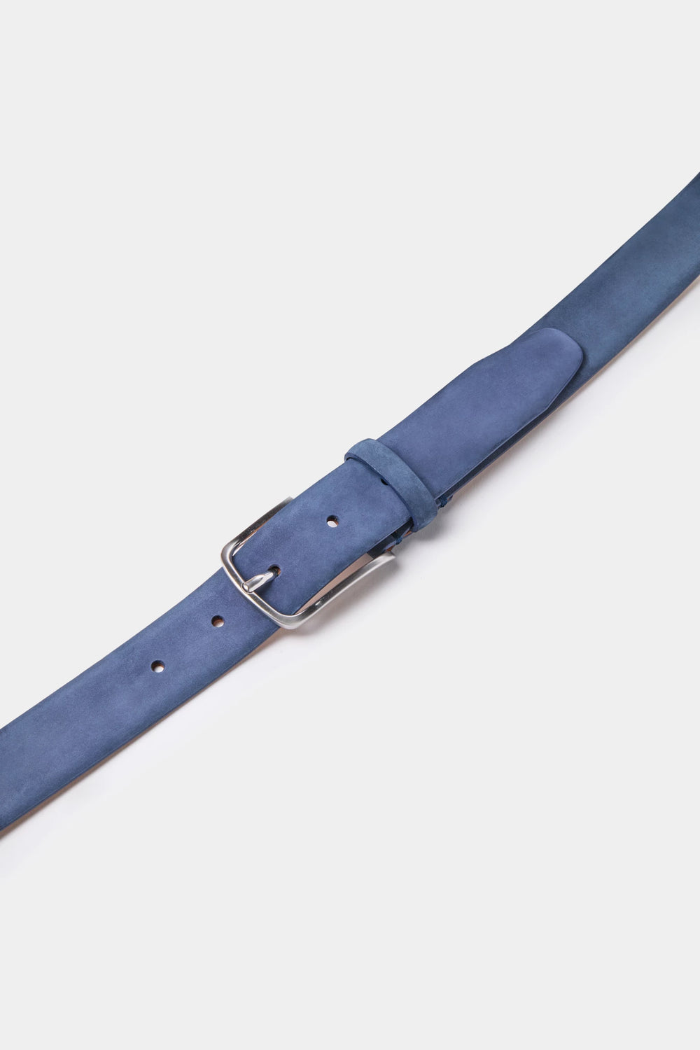 men pini parma blue belt made in italy in nabuk leather 