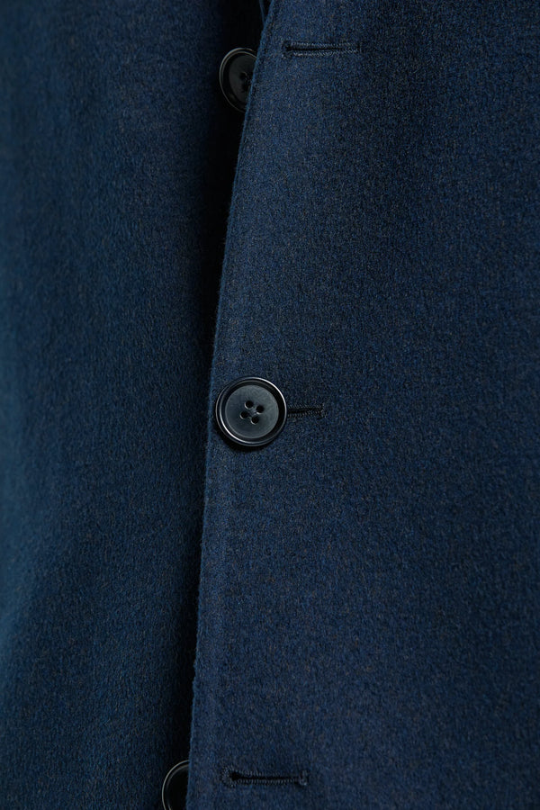 Pini Parma made in italy men blue overcoat wool winter