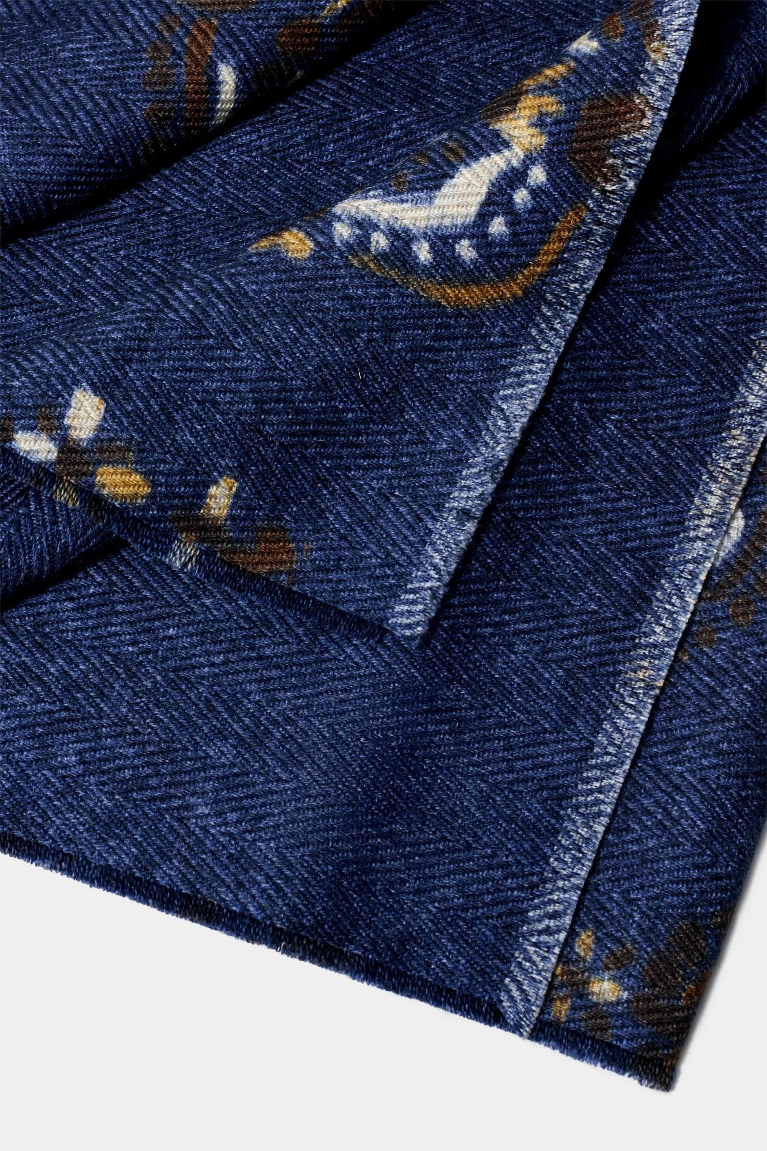 Écharpe bleue à motifs - Made in Italy
