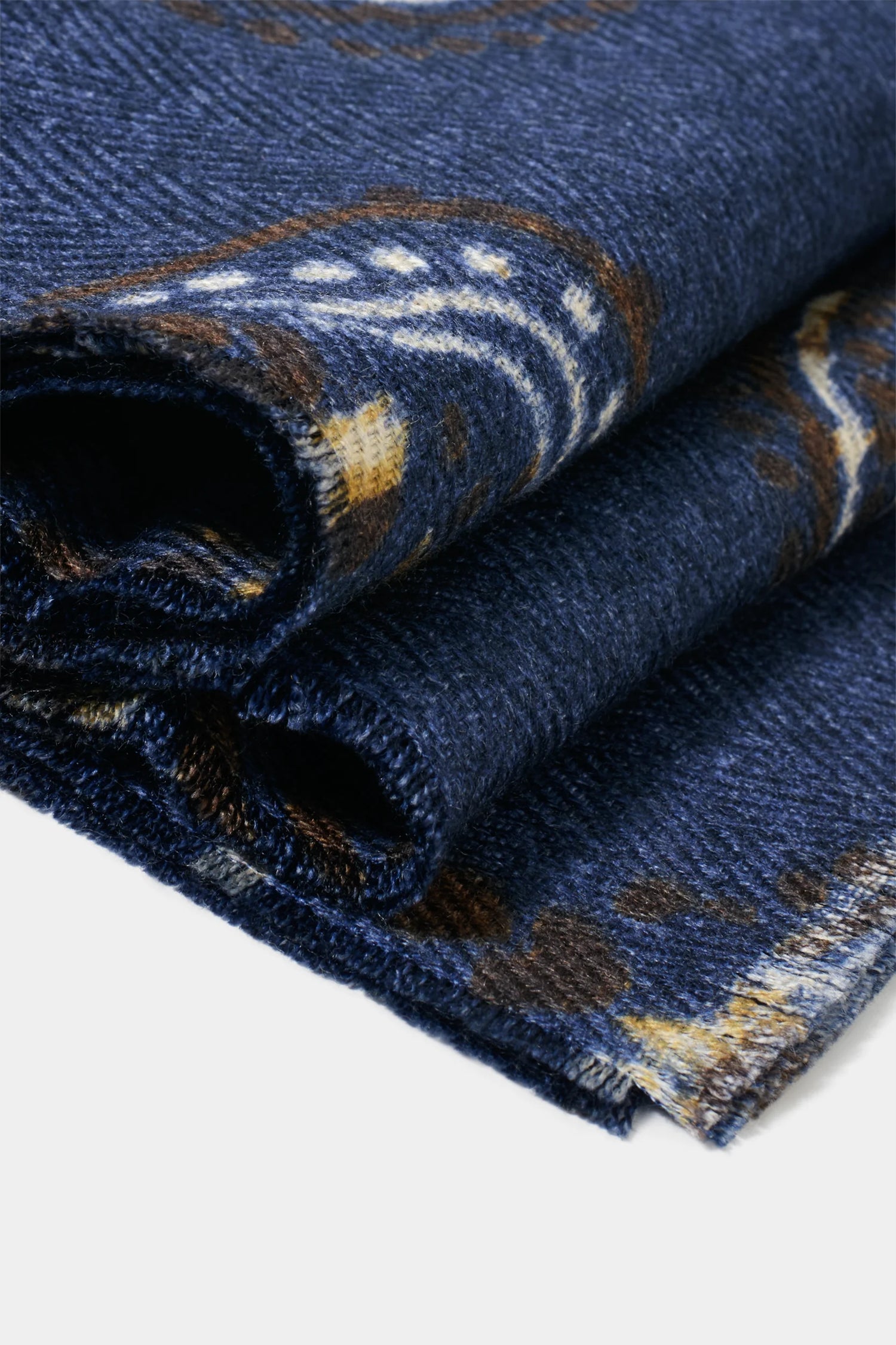 Écharpe bleue à motifs - Made in Italy