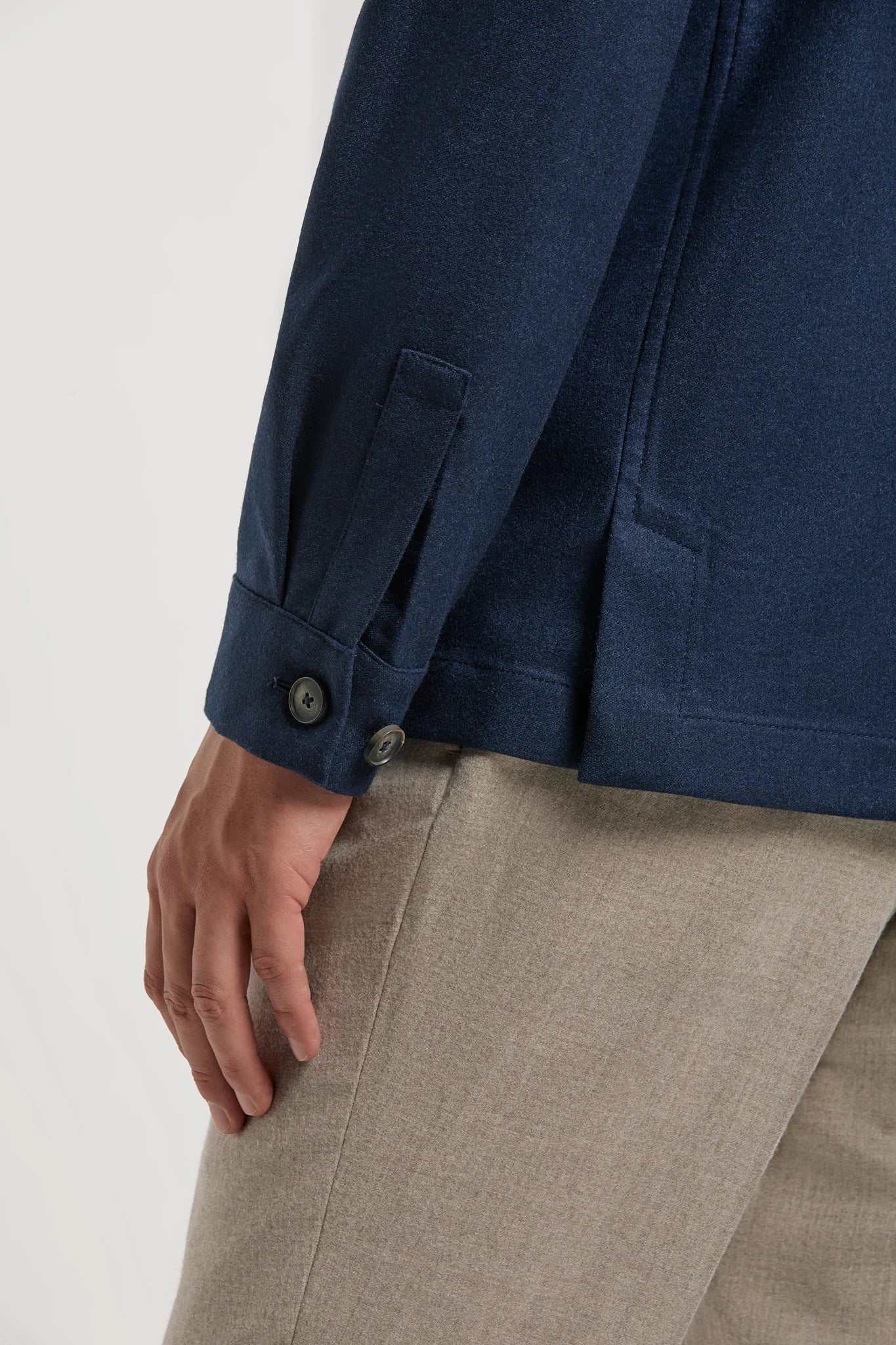 Pini Parma made in italy men blue shirt jacket wool 