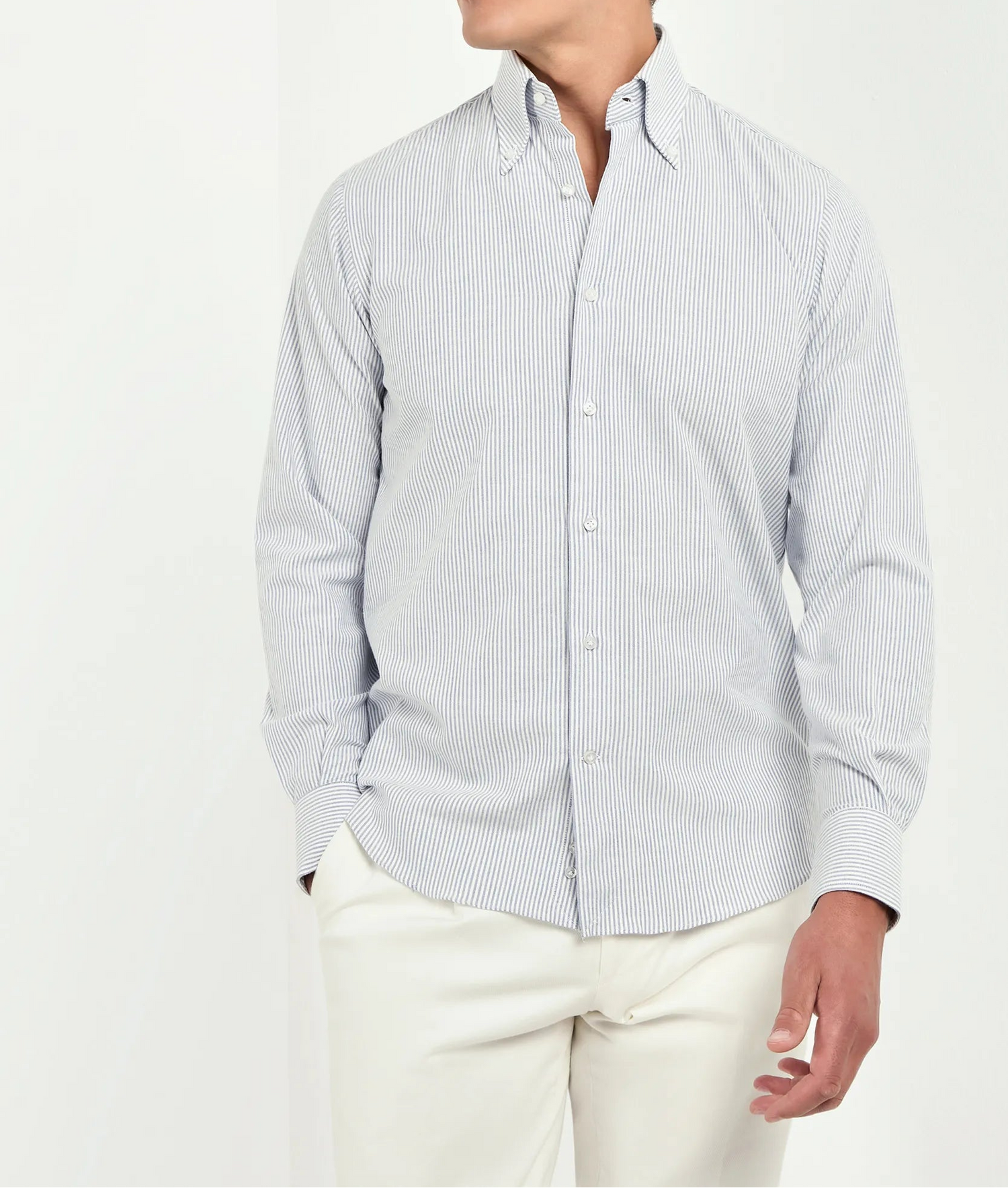 blue striped brushed cotton shirt, men striped cotton shirt, italian brushed cotton shirt, blue striped button down shirt, luxury men's striped cotton shirt, elegant men's button down shirt, refined brushed cotton shirt, tailored blue striped shirt, premium italian cotton shirt, sophisticated men's striped shirt, timeless italian button down shirt, upscale men's cotton shirt, classic blue striped shirt, italian craftsmanship button down shirt, premium men's striped shirt, refined italian brushed cotton shir