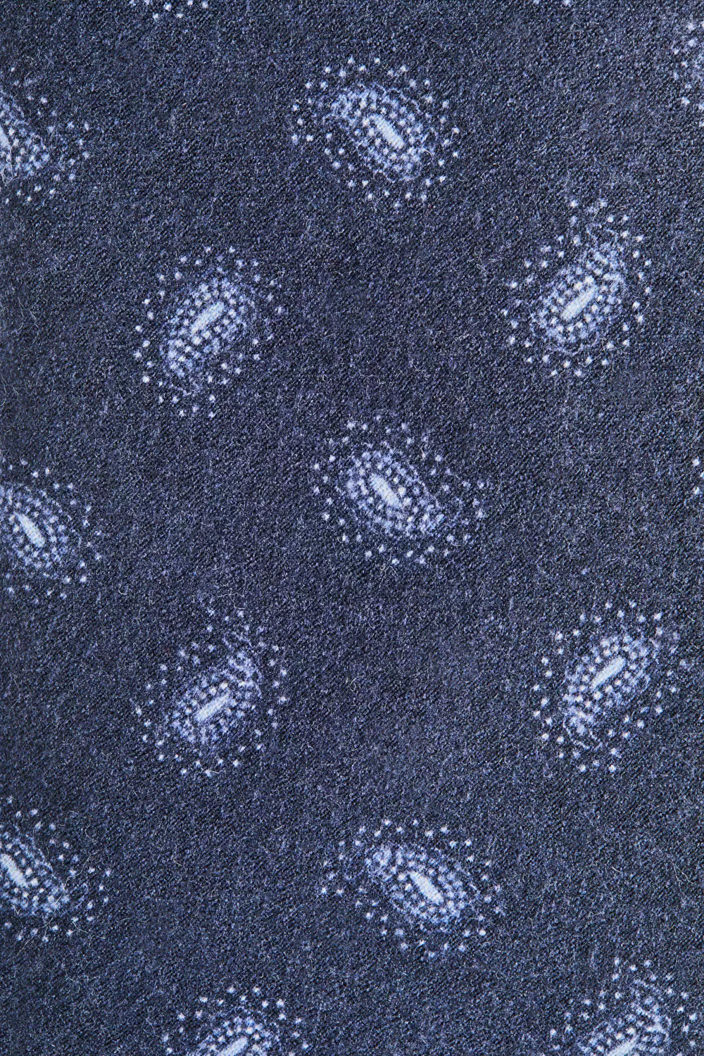 men pini parma blue tie made in italy in wool and cashmere with paisley pattern 