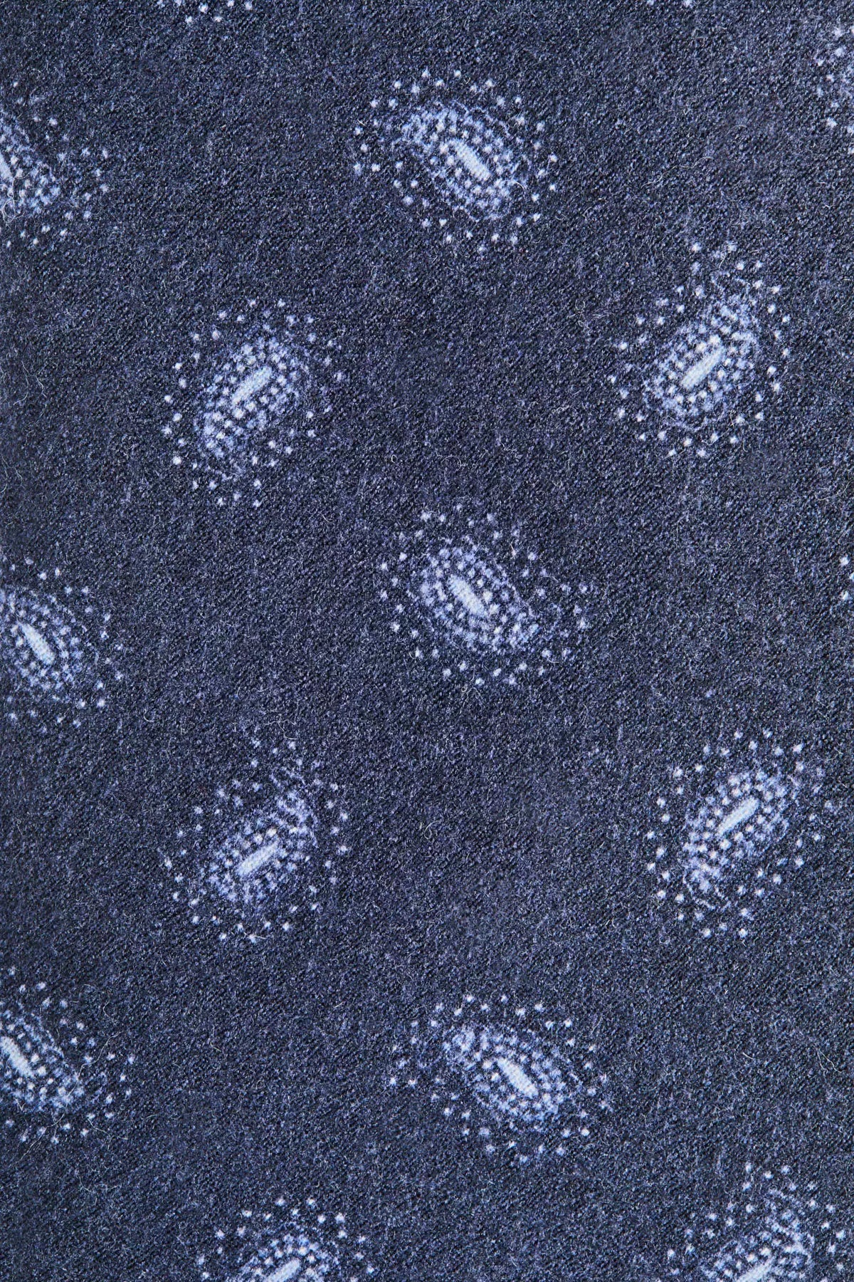 men pini parma blue tie made in italy in wool and cashmere with paisley pattern 