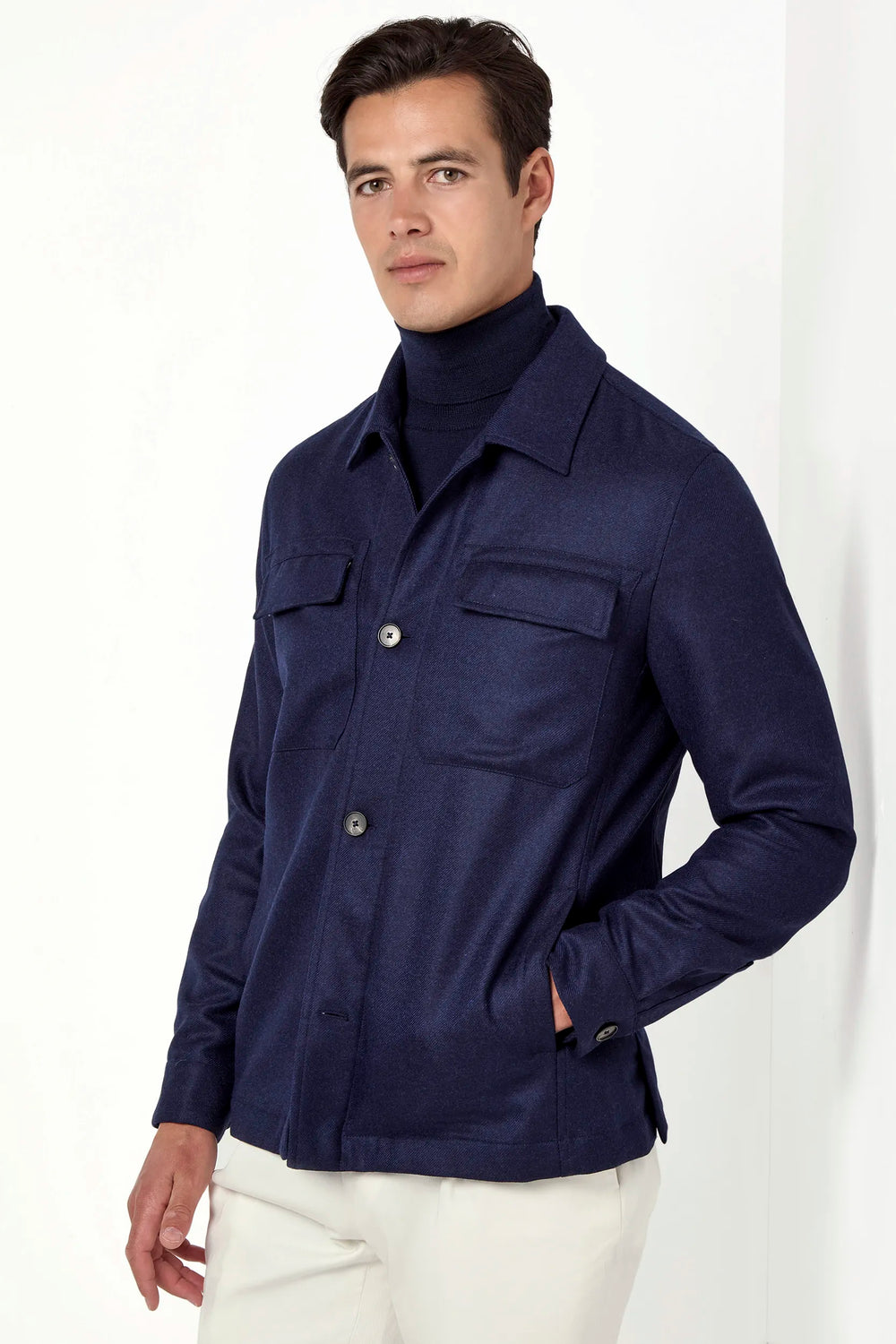 blue shirt jacket, men's wool cashmere jacket, italian shirt jacket, blue overshirt jacket, luxury men's jacket, elegant men's overshirt, refined shirt jacket, tailored blue jacket, premium italian jacket, sophisticated men's overshirt, timeless italian jacket, upscale men's overshirt, classic blue jacket, italian craftsmanship jacket, premium men's wool cashmere jacket, refined italian shirt jacket