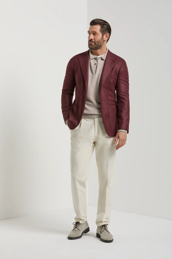 Pini Parma made in Italy men bordeaux jacket wool cashmere 