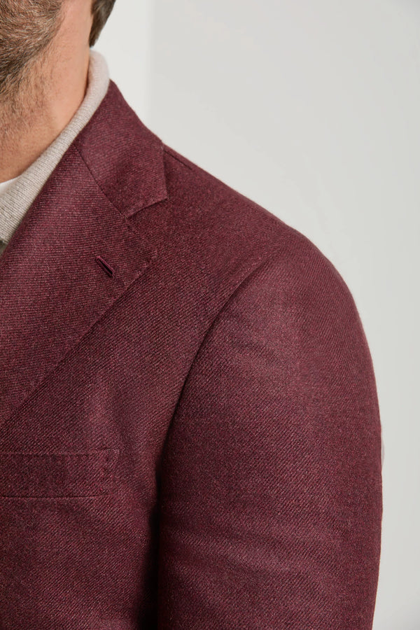 Pini Parma made in Italy men bordeaux jacket wool cashmere 