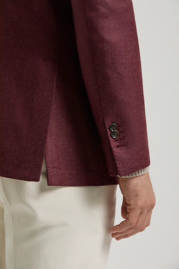 Pini Parma made in Italy men bordeaux jacket wool cashmere 