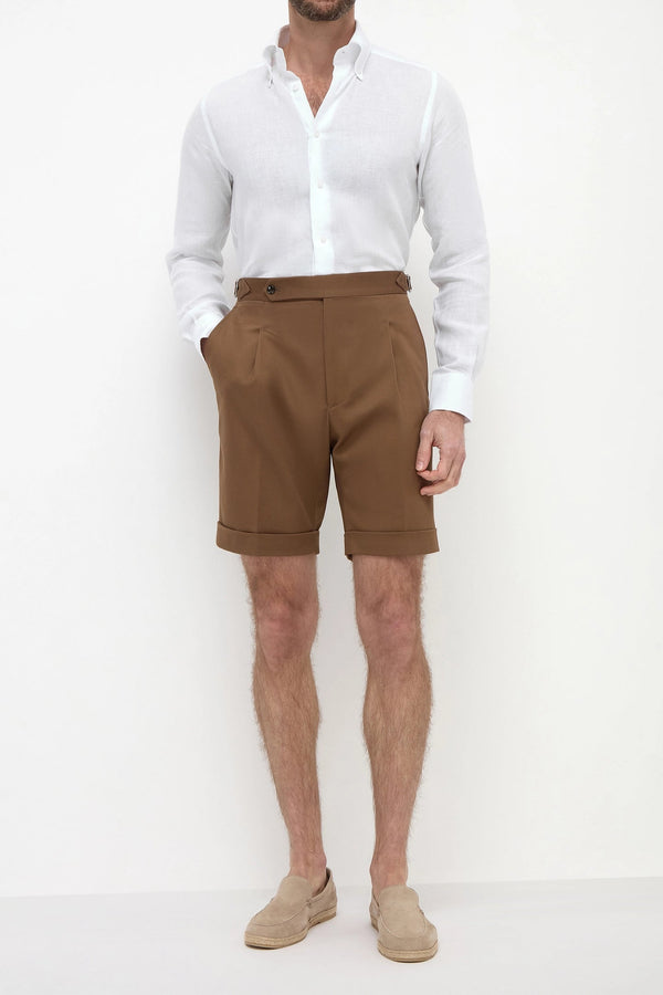 Brown cotton shorts