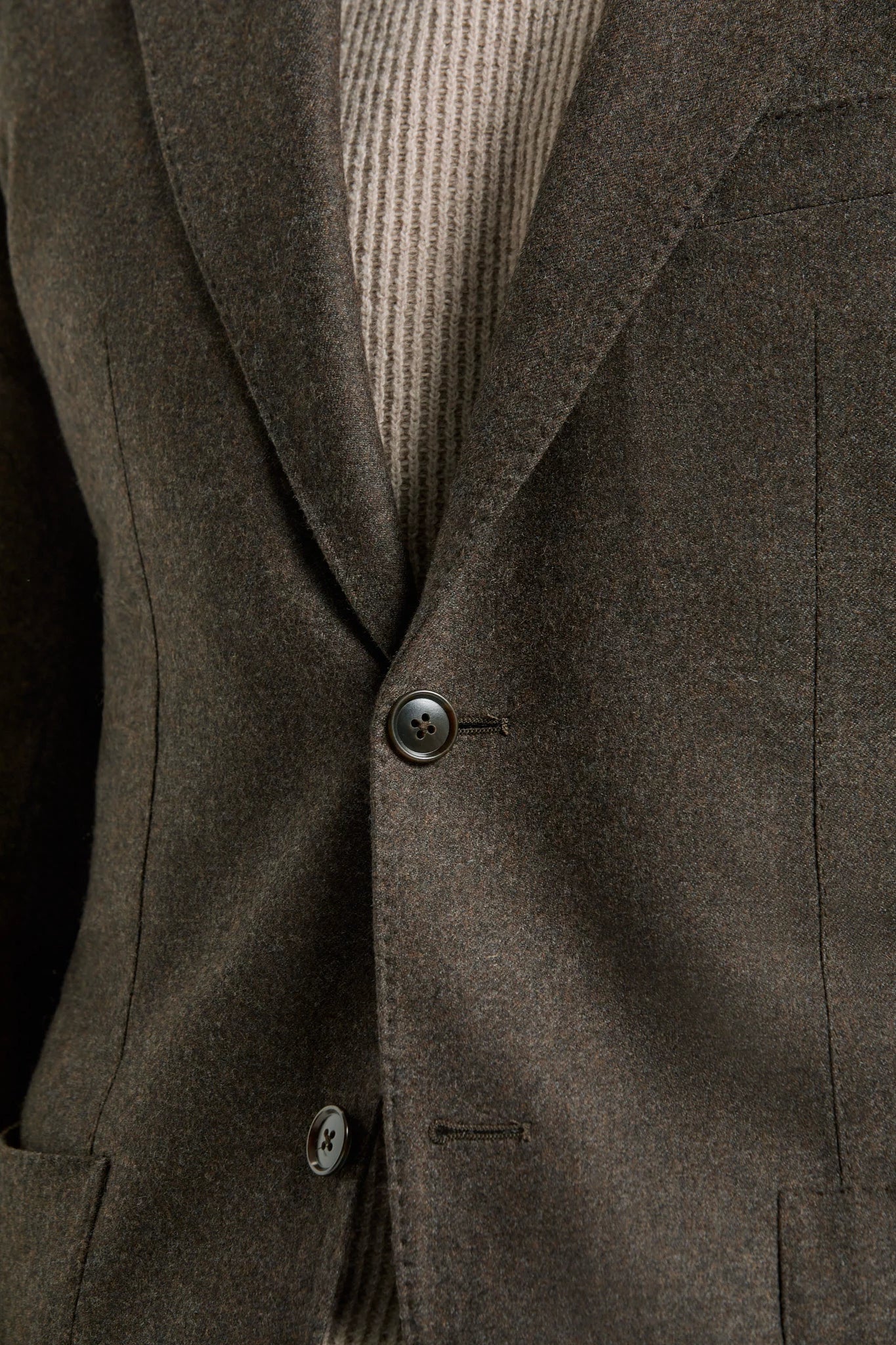 Pini Parma Made in Italy men brown flannel jacket fall winter