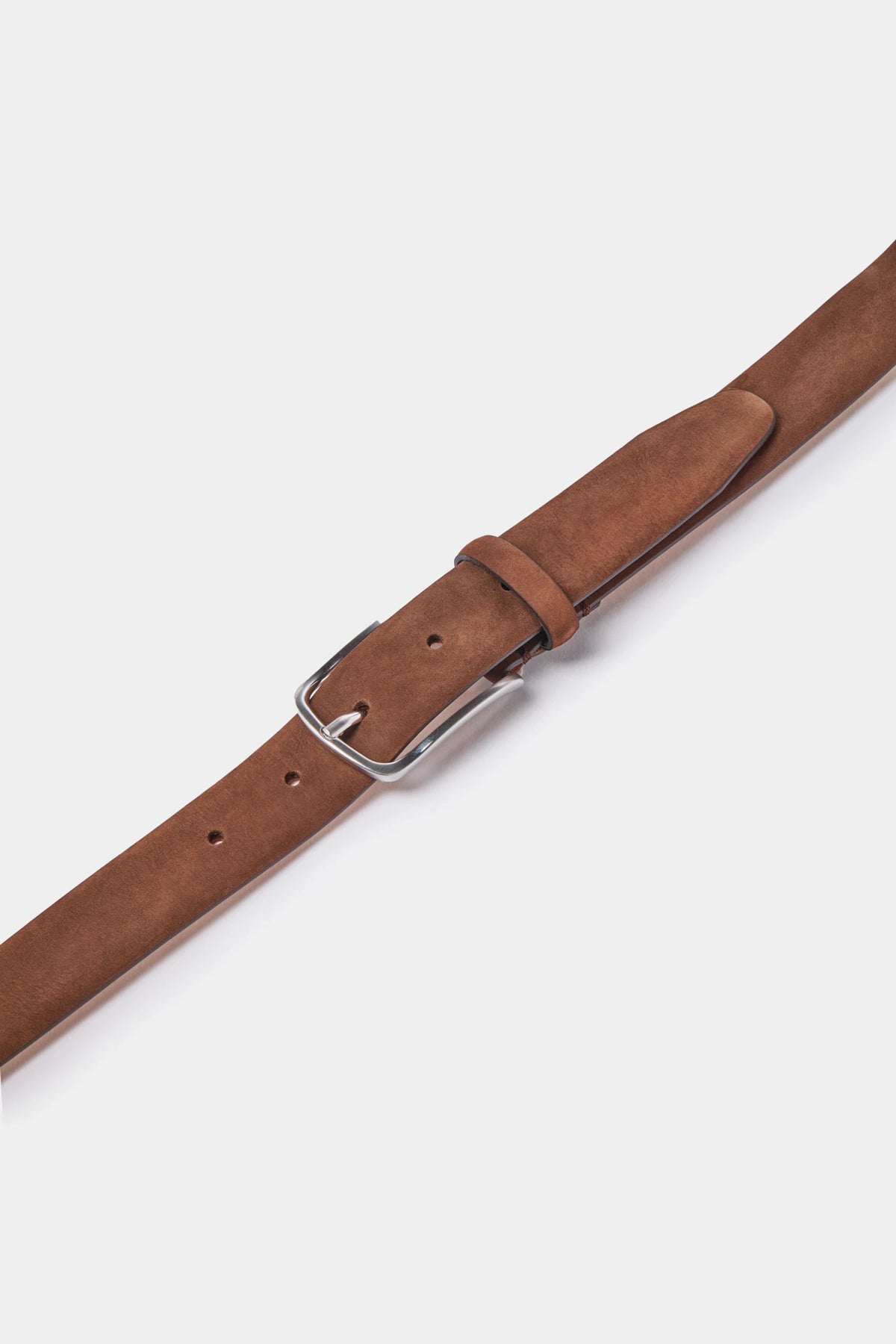 men pini parma brown belt made in italy in nabuk leather 