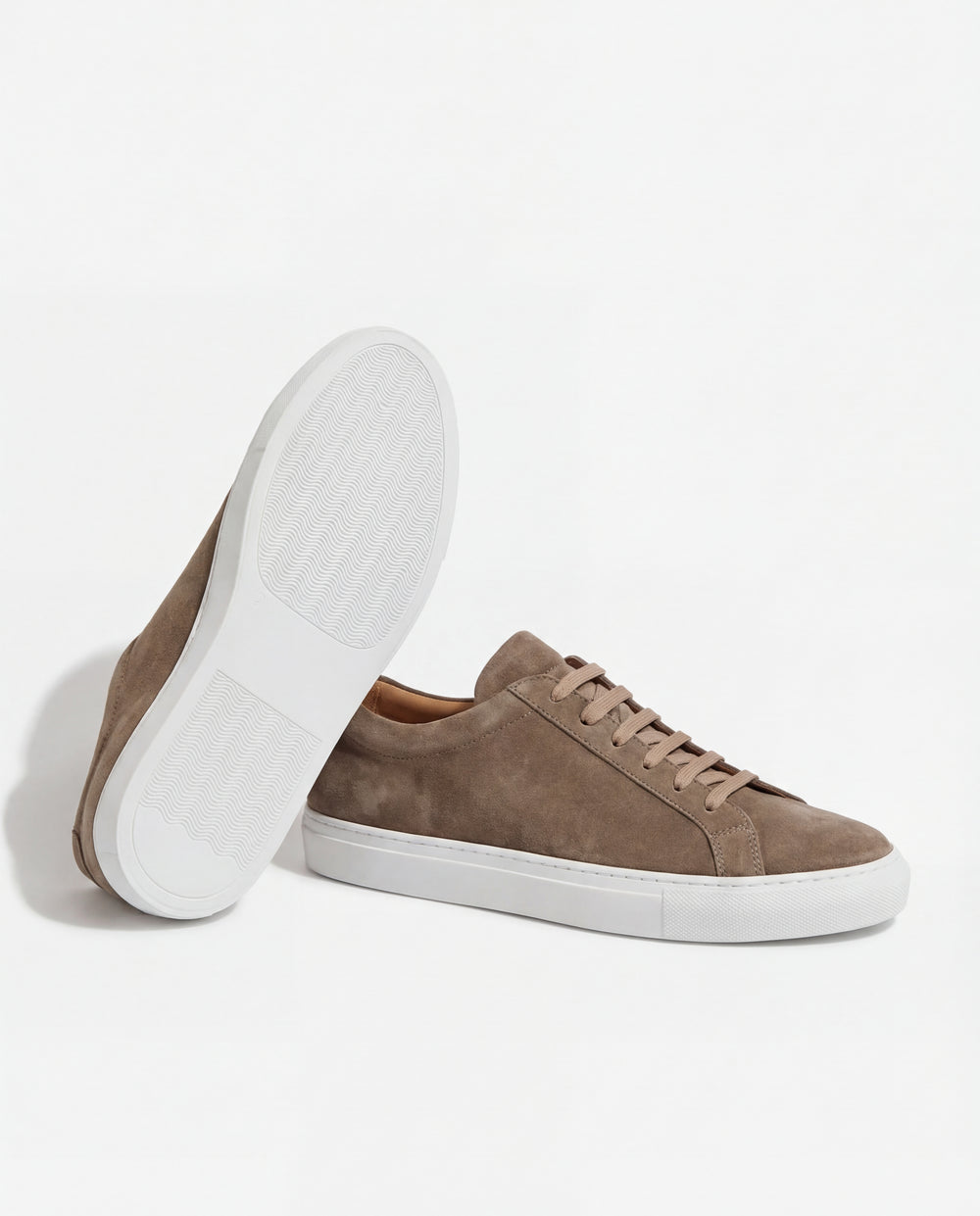 men Pini Parma brown sneakers made in italy in suede leather