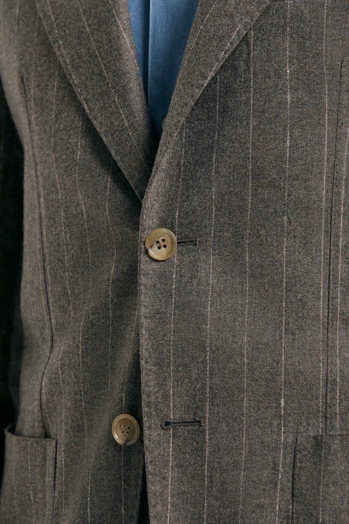 Pini Parma made in italy men brown wool cashmere striped suit