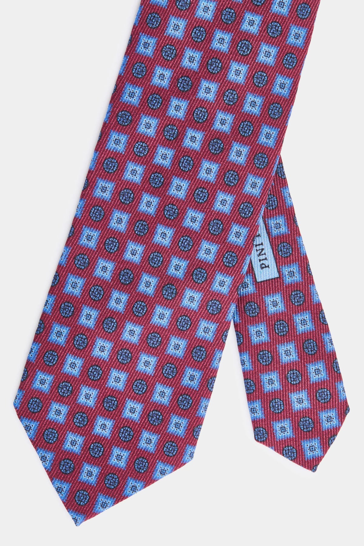 Men pini parma burgundy tie with fancy details made in italy 