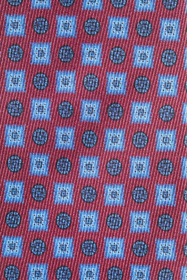 Men pini parma burgundy tie with fancy details made in italy 