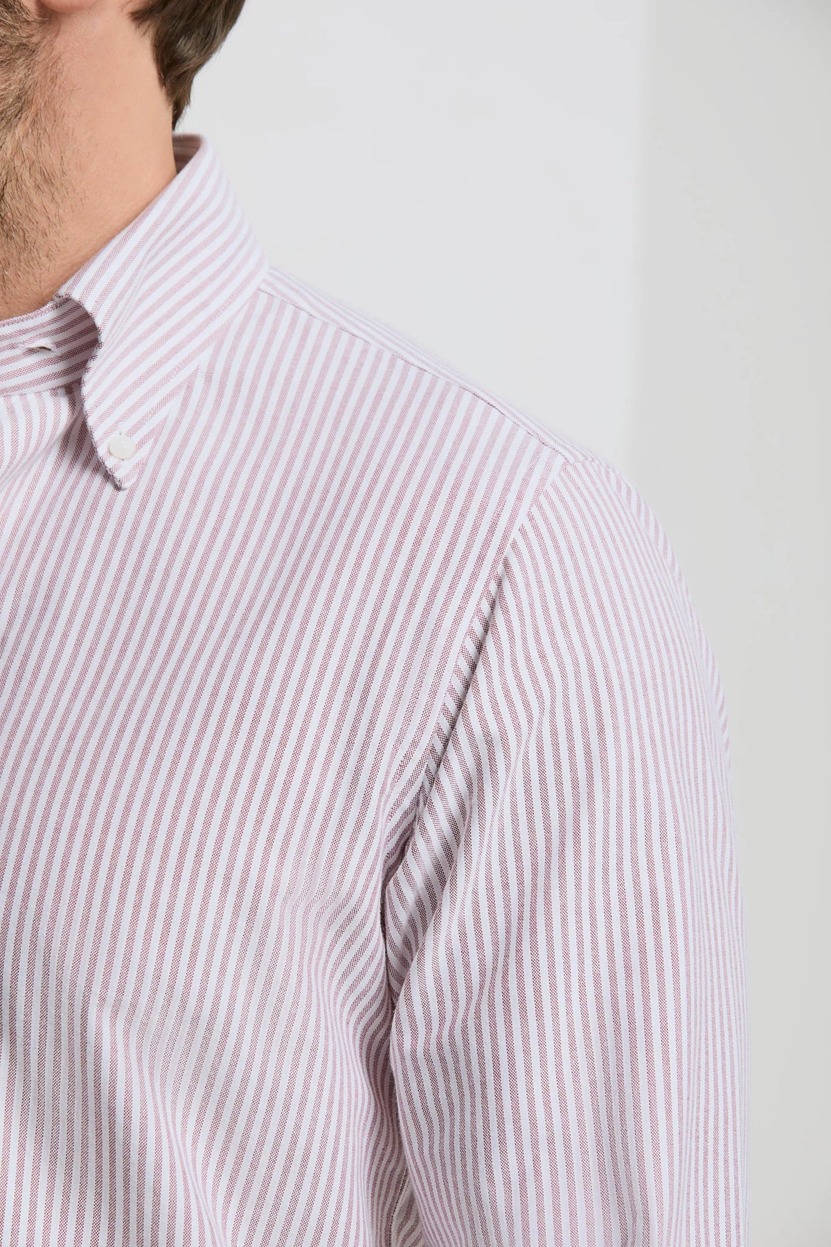 men pini parma burgundy striped shirt made in italy in cotton 