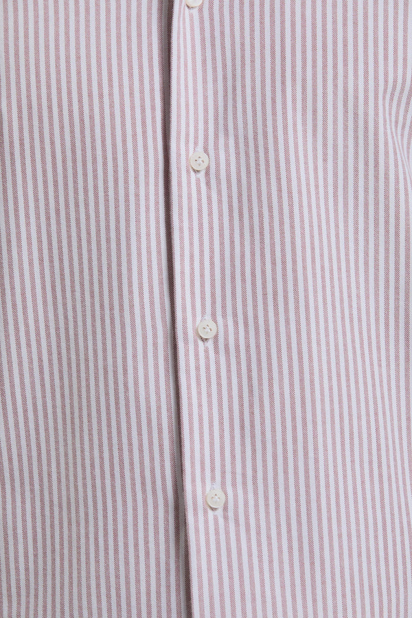 men pini parma burgundy striped shirt made in italy in cotton 