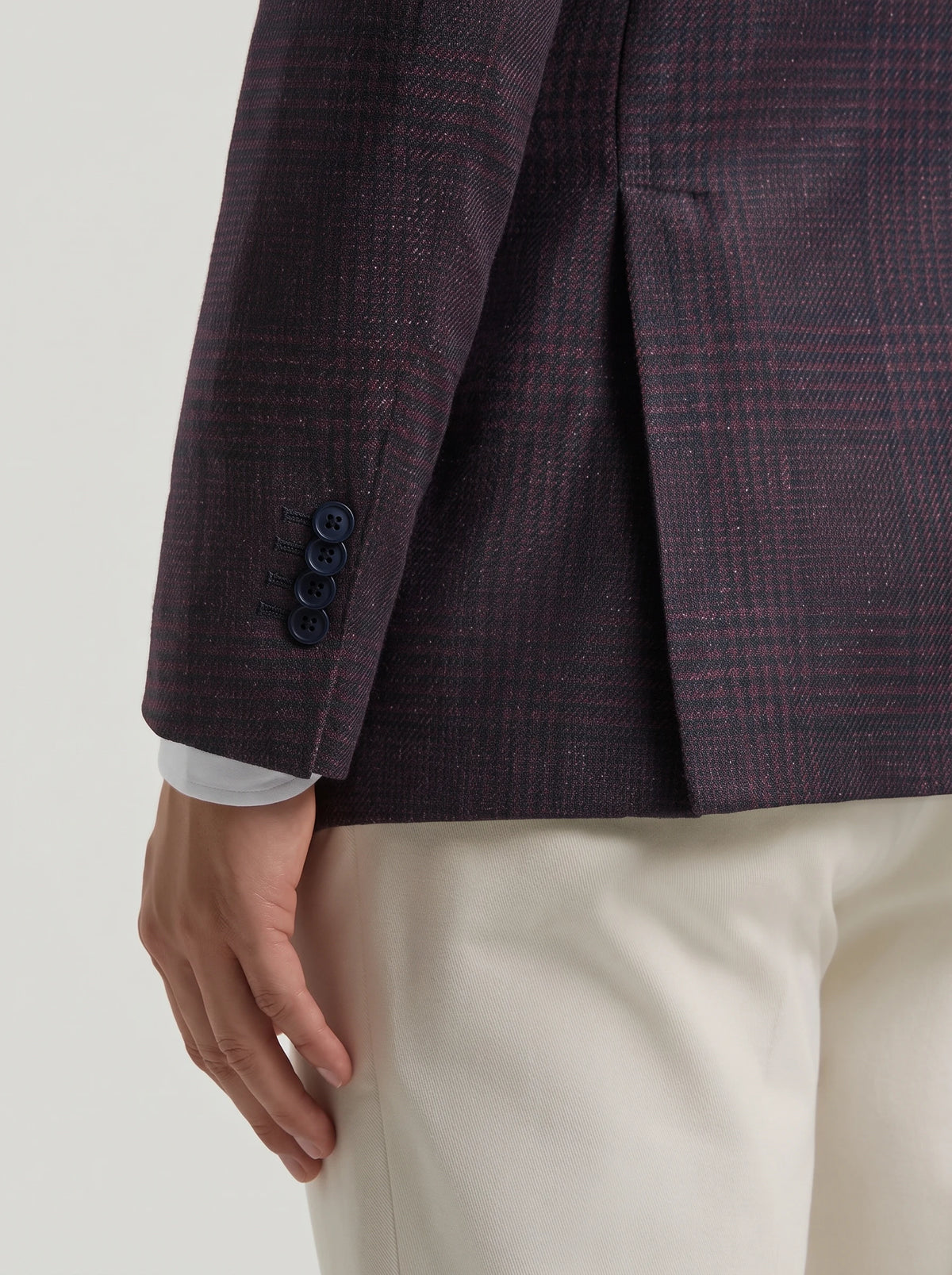 Veste bordeaux Prince de Galles - Made in Italy
