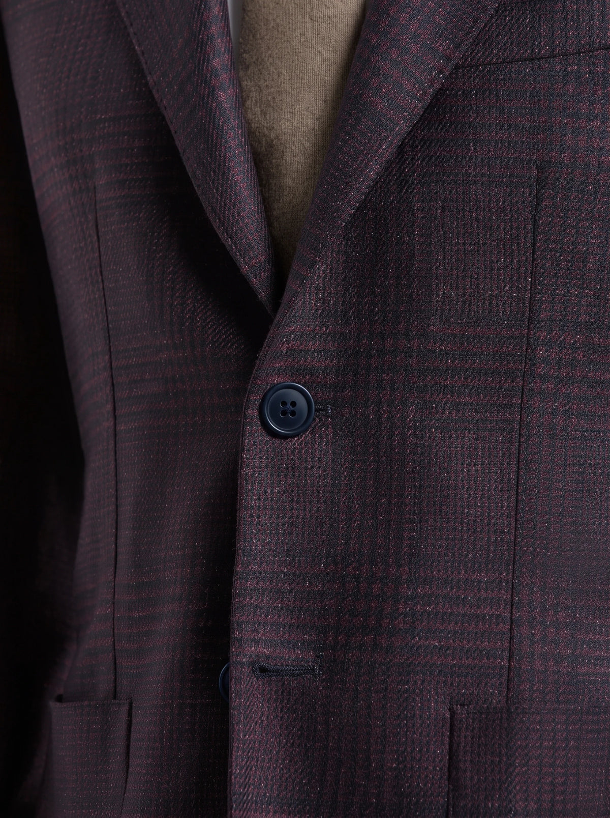Veste bordeaux Prince de Galles - Made in Italy