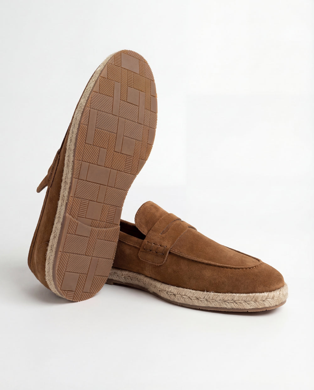 men Pini Parma cognac espadrilles made in italy in suede leather 