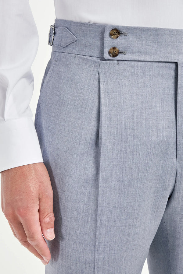 Dusty blue Soragna trousers - Made in Italy