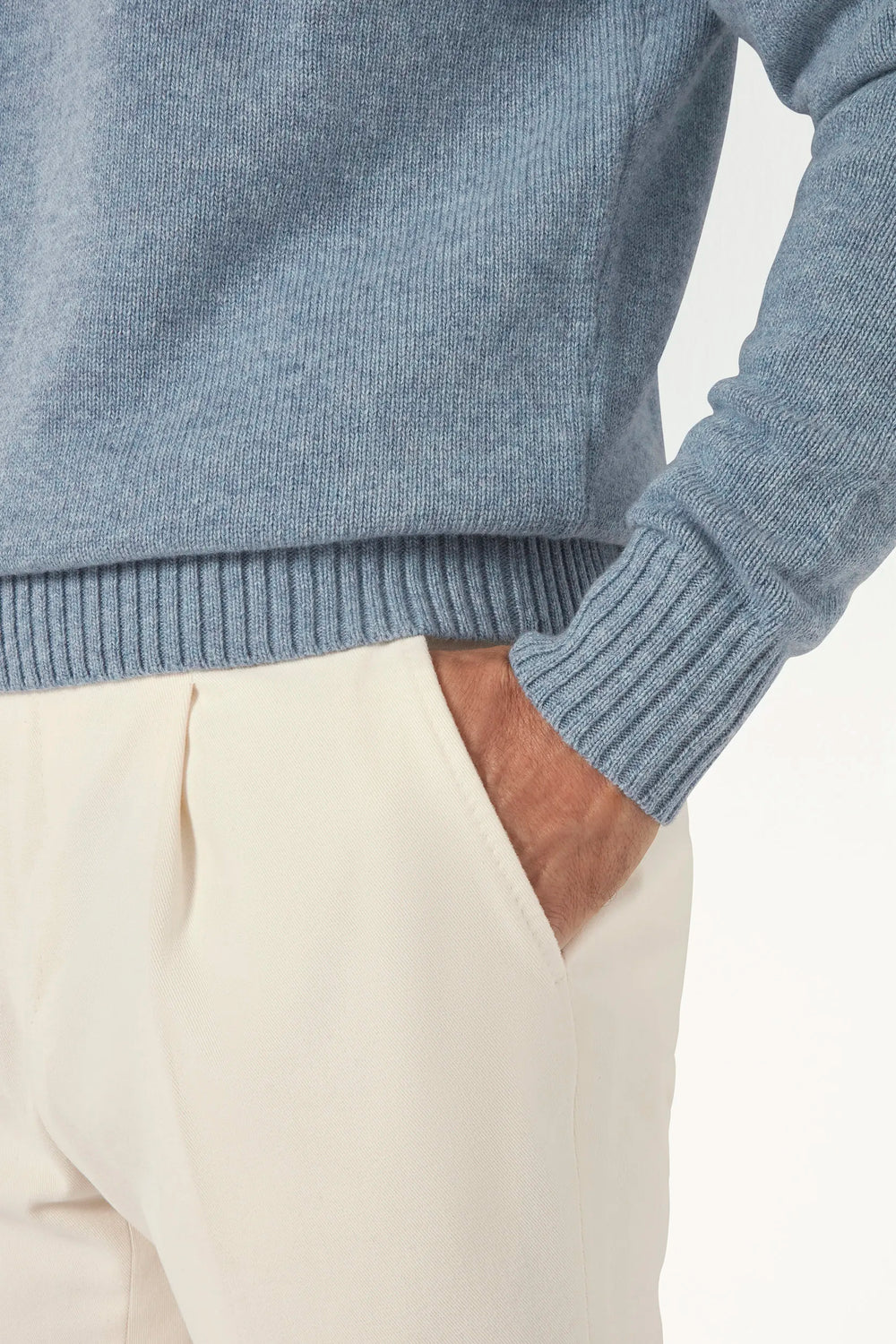 dusty blue merino crewneck, men's merino sweater, italian merino crew, dusty blue wool crewneck, luxury men's sweater, elegant men's crewneck, refined merino sweater, tailored dusty blue crewneck, premium italian sweater, sophisticated men's knitwear, timeless italian crewneck, upscale men's sweater, classic dusty blue crewneck, italian craftsmanship sweater, premium men's merino knit, refined italian crewneck