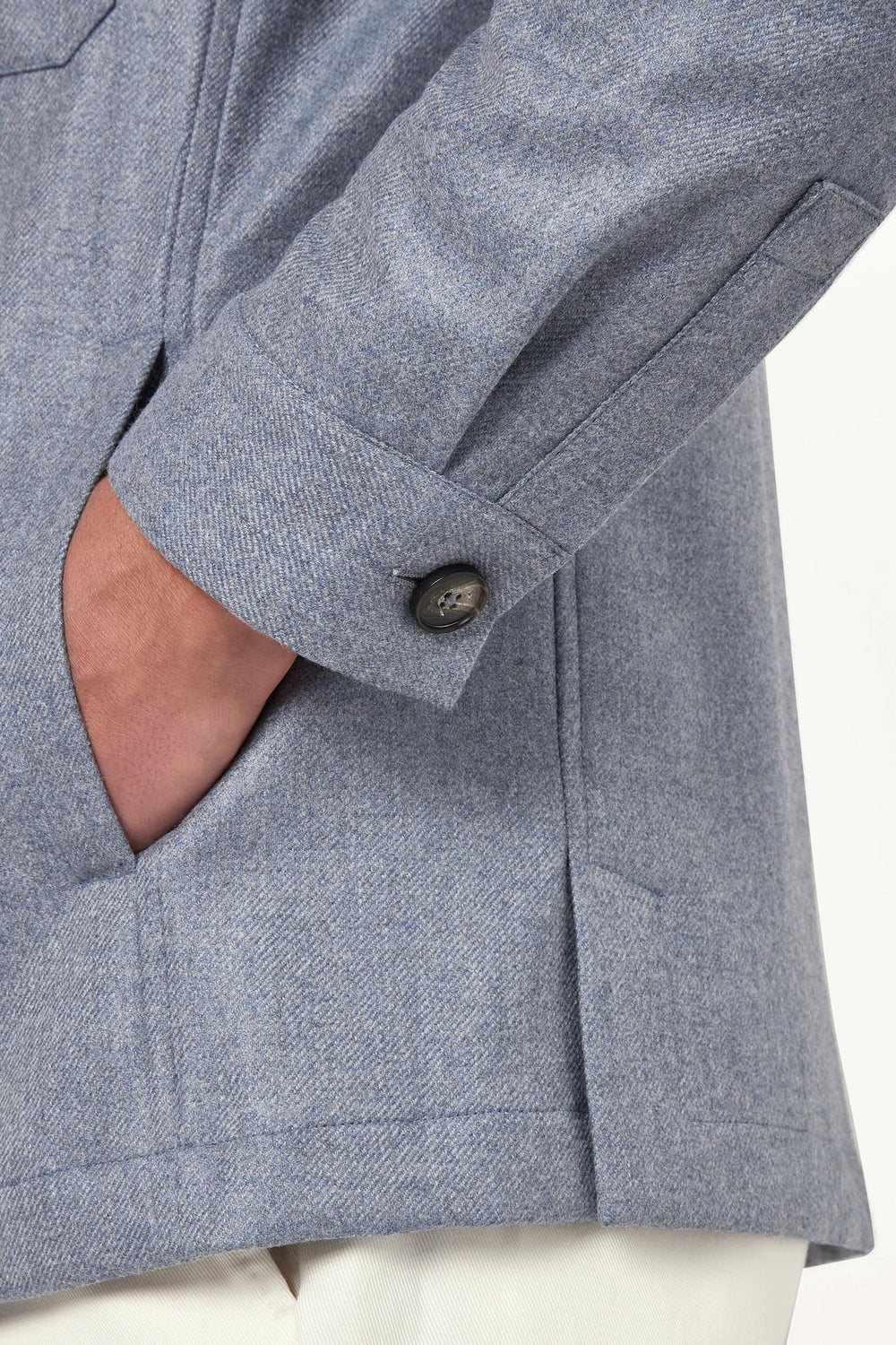 dusty blue shirt jacket, men's wool cashmere jacket, italian shirt jacket, blue overshirt jacket, luxury men's jacket, elegant men's overshirt, refined shirt jacket, tailored blue jacket, premium italian jacket, sophisticated men's overshirt, timeless italian jacket, upscale men's overshirt, classic blue jacket, italian craftsmanship jacket, premium men's wool cashmere jacket, refined italian shirt jacket