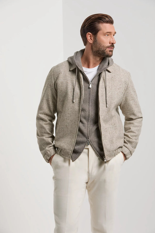 men pini parma prince of wales bomber made in italy in wool 
