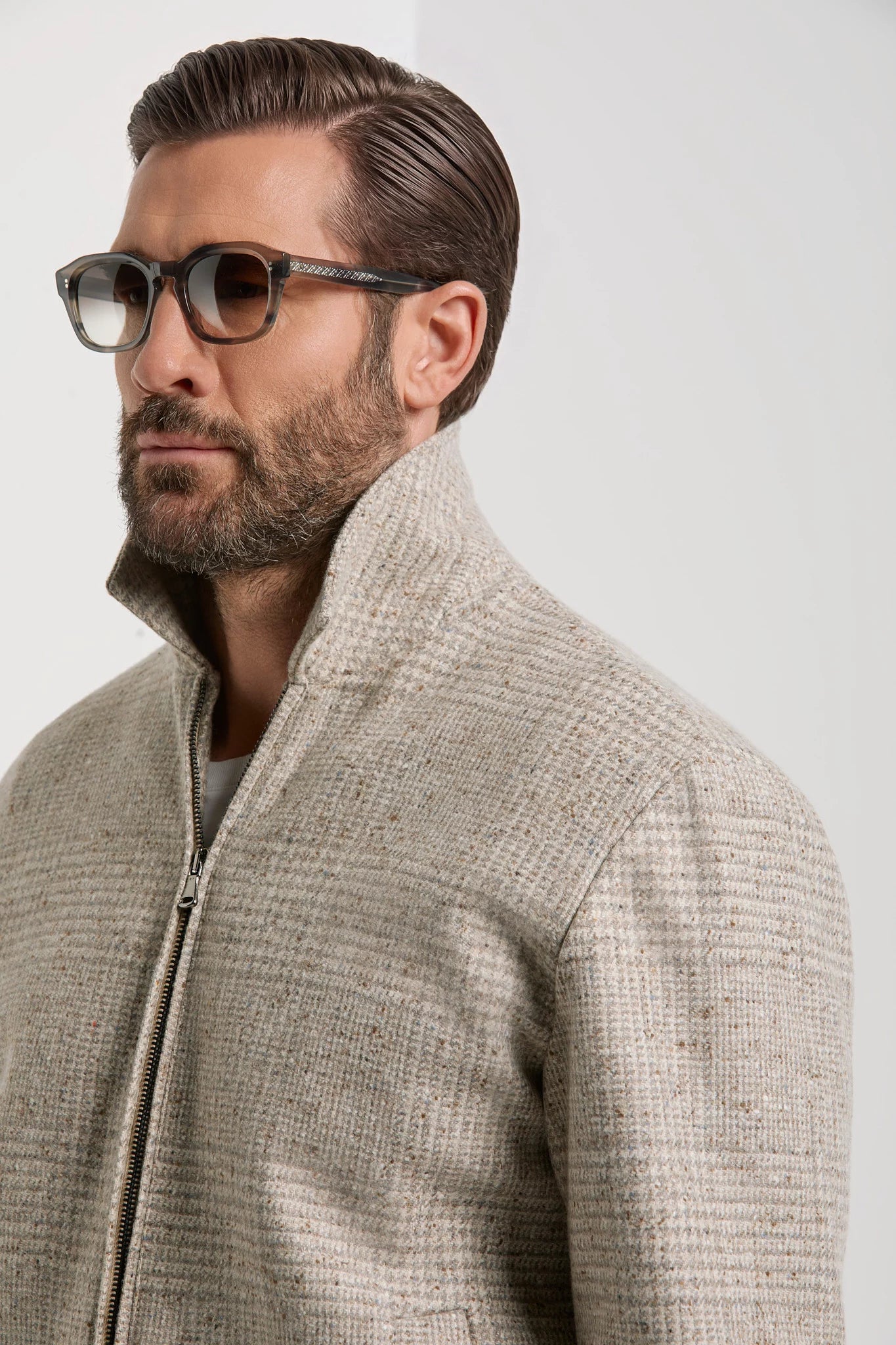 men pini parma prince of wales bomber made in italy in wool 