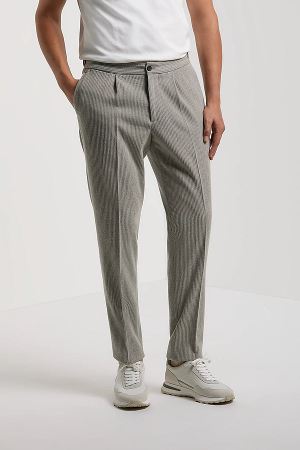 Men Pini Parma Made in Italy grey ribbed wool cashemere trousers