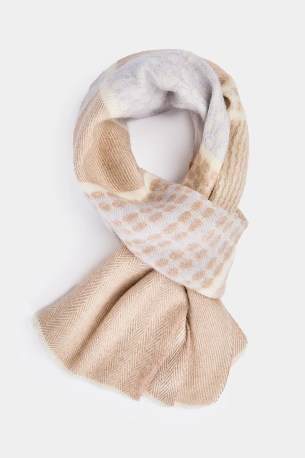 men pini parma grey and beige scarf made in italy 