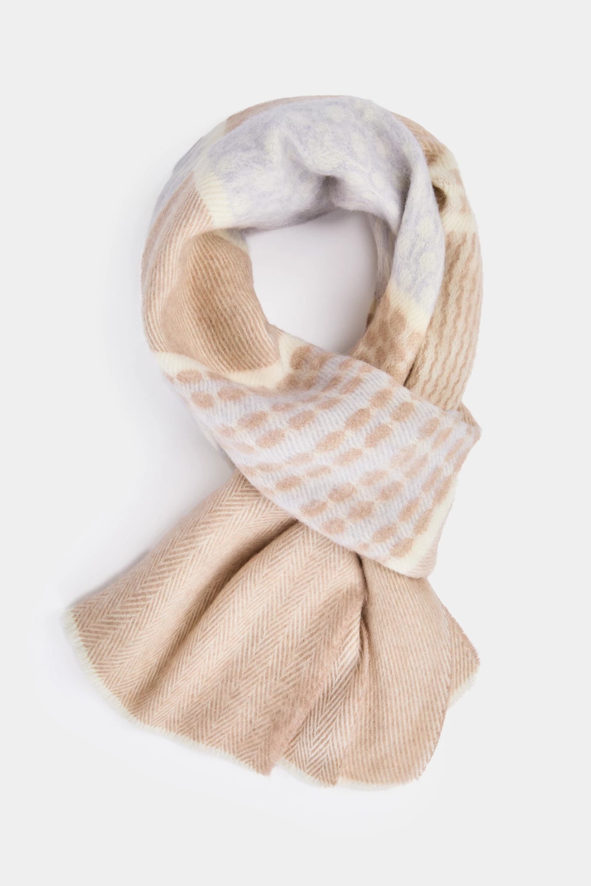 men pini parma grey and beige scarf made in italy 