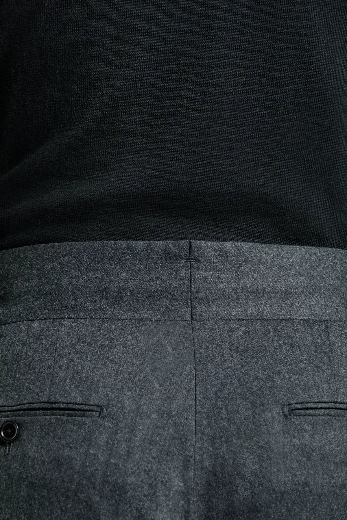 Pini Parma made in Italy men grey flannel limited edition trousers 