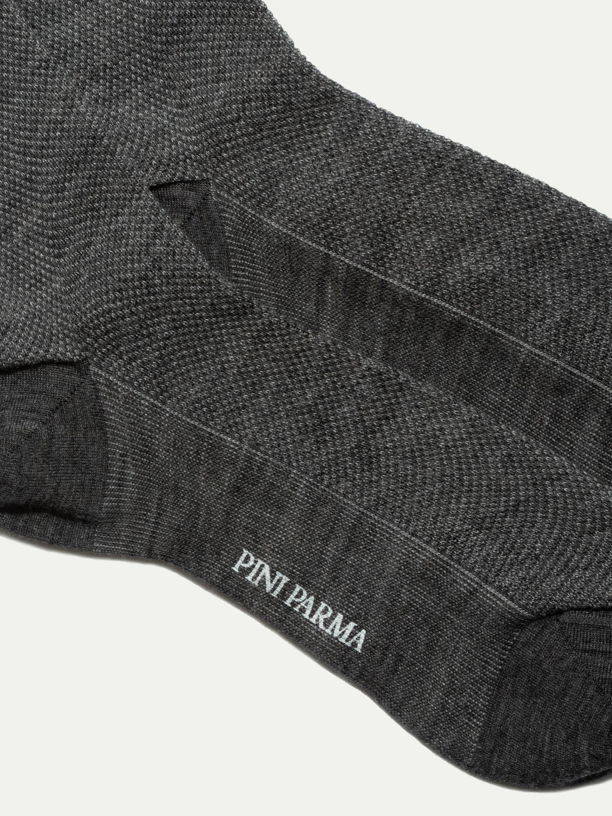 Chaussettes courtes grises à micro-motif fantaisie - Made in Italy