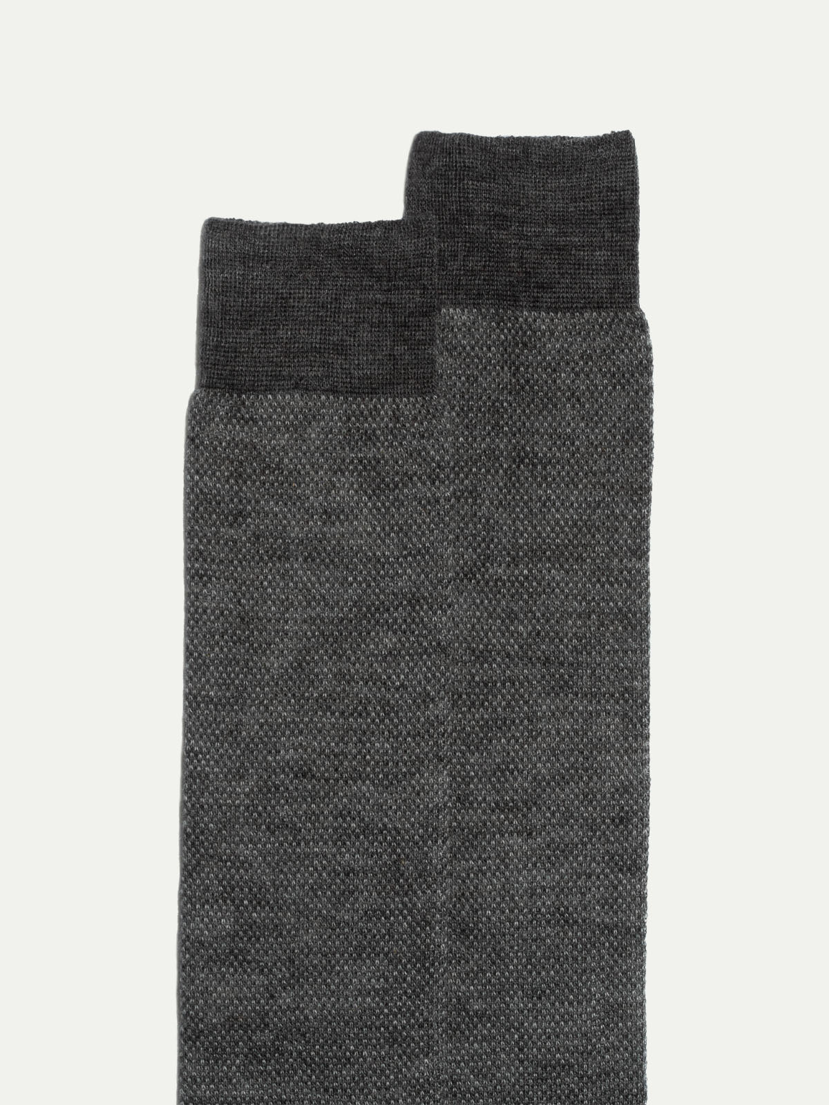 Chaussettes courtes grises à micro-motif fantaisie - Made in Italy