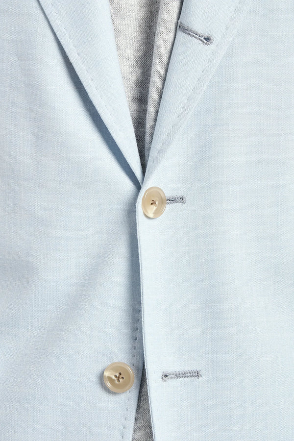 men Pini Parma light blue neapolitan jacket made in italy in a mix of wool, silk and linen