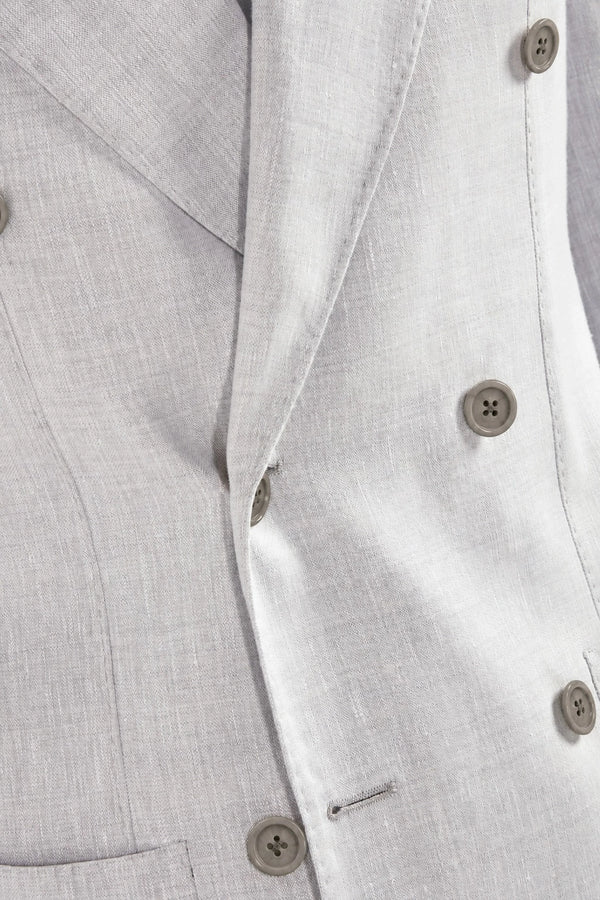 Ice double breasted Super 160's blend suit - Made in Italy