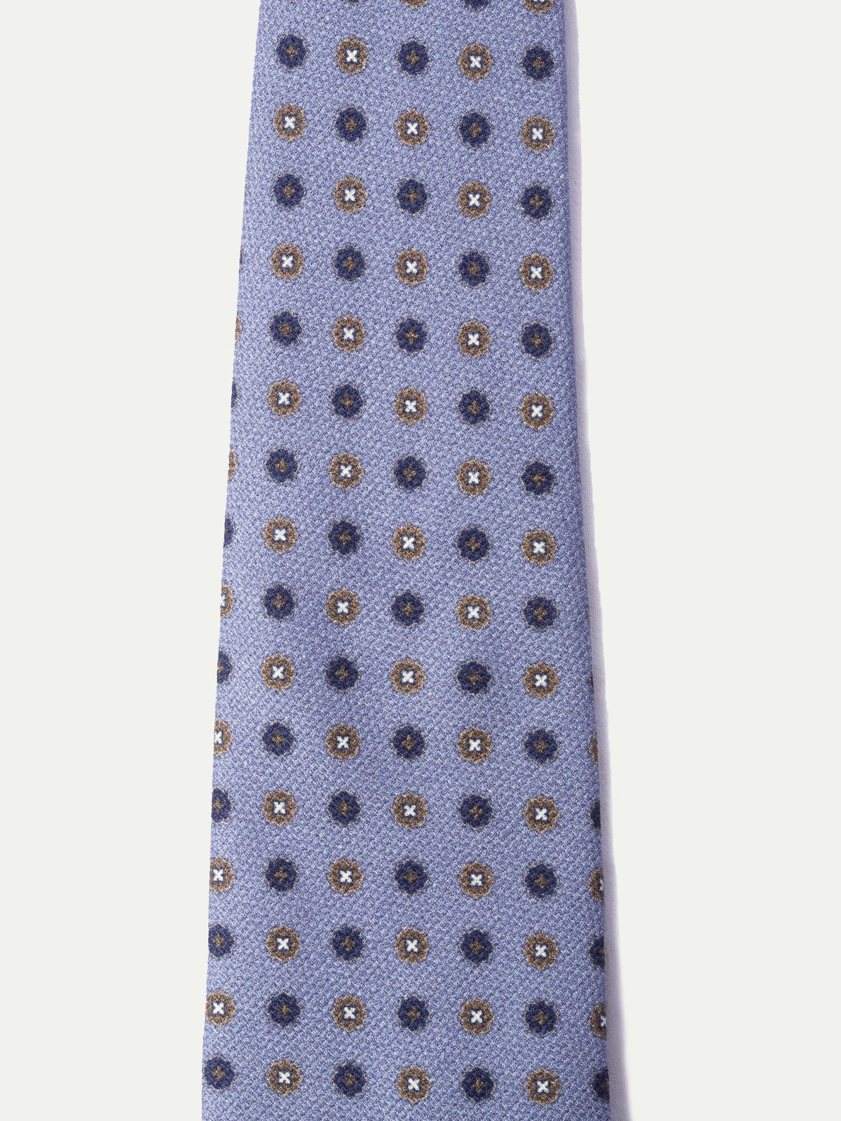 Cravatta in seta fantasia azzurra - Made In Italy