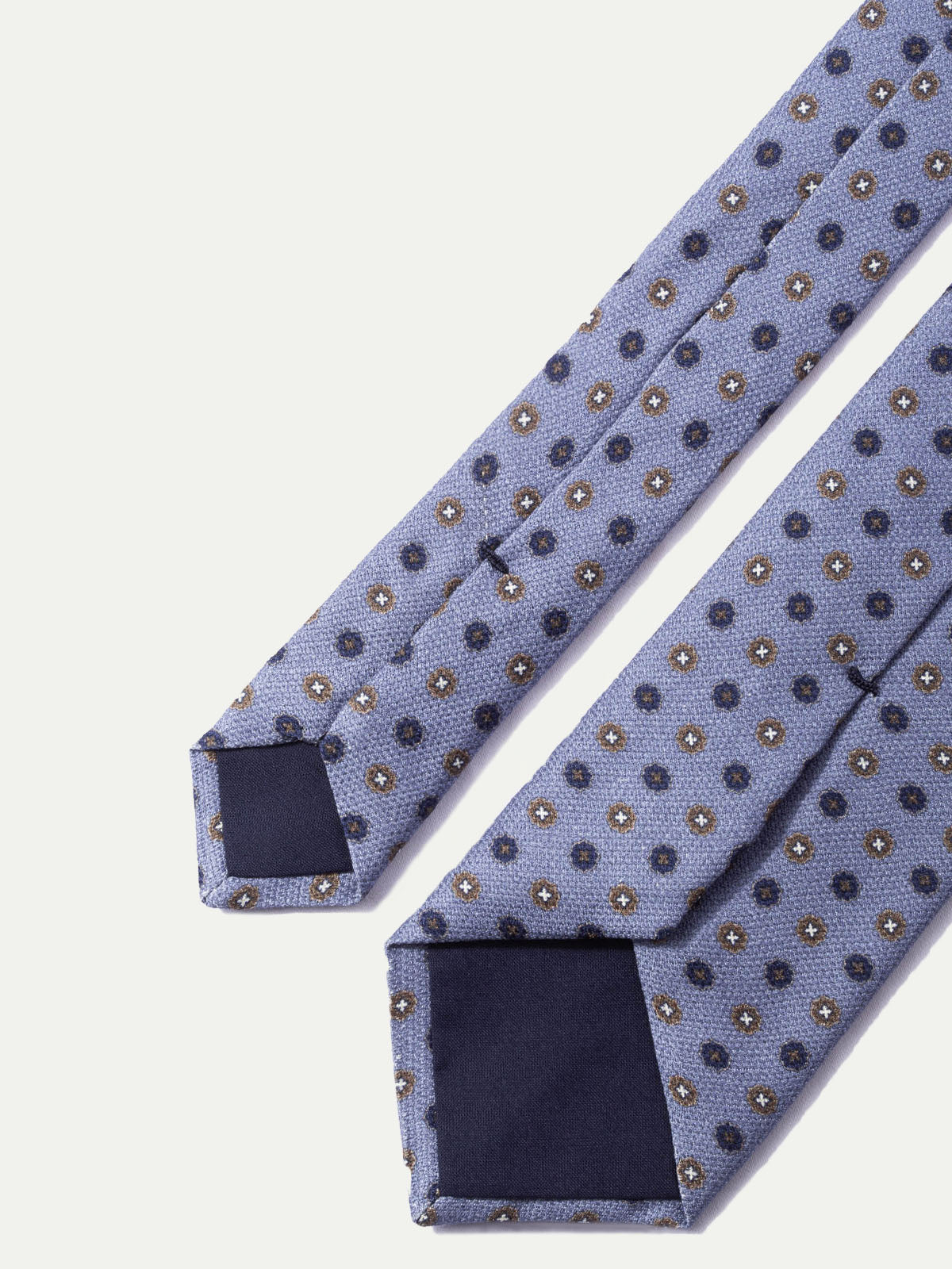 Cravate fantaisie en soie bleu clair - Made In Italy