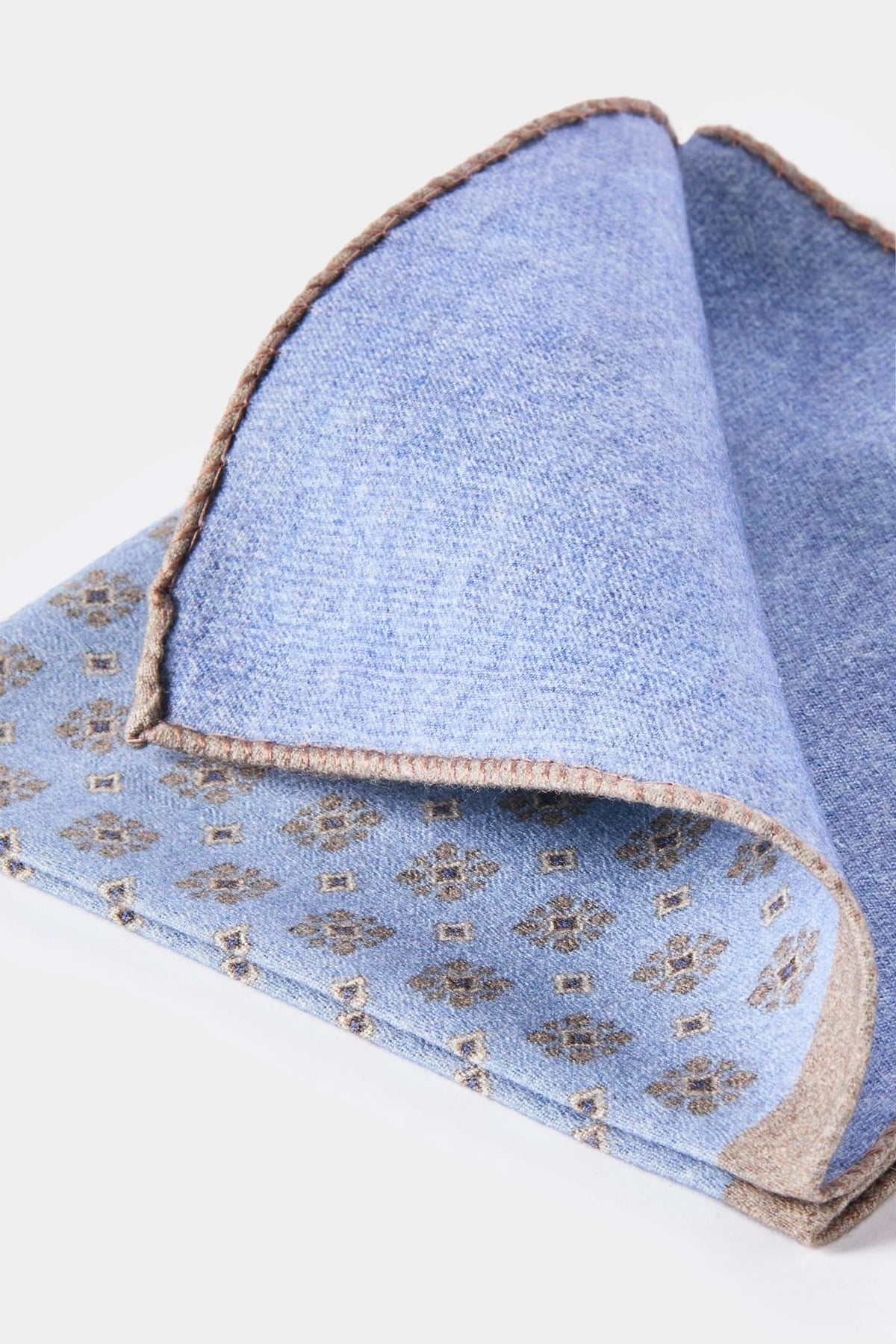 men pini parma light blue pocket square made in italy 