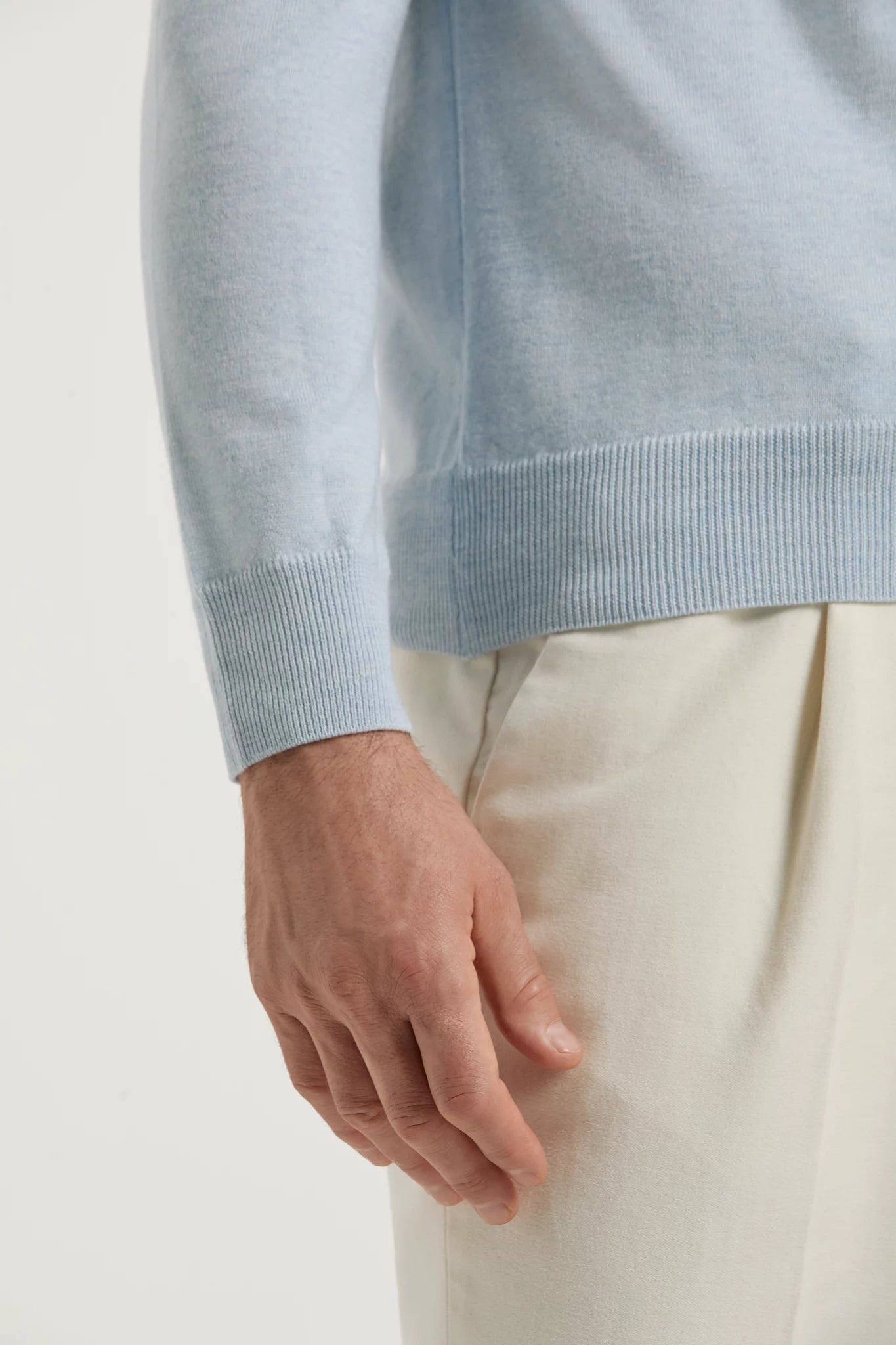 men pini parma light blue turtleneck made in italy in merino wool 