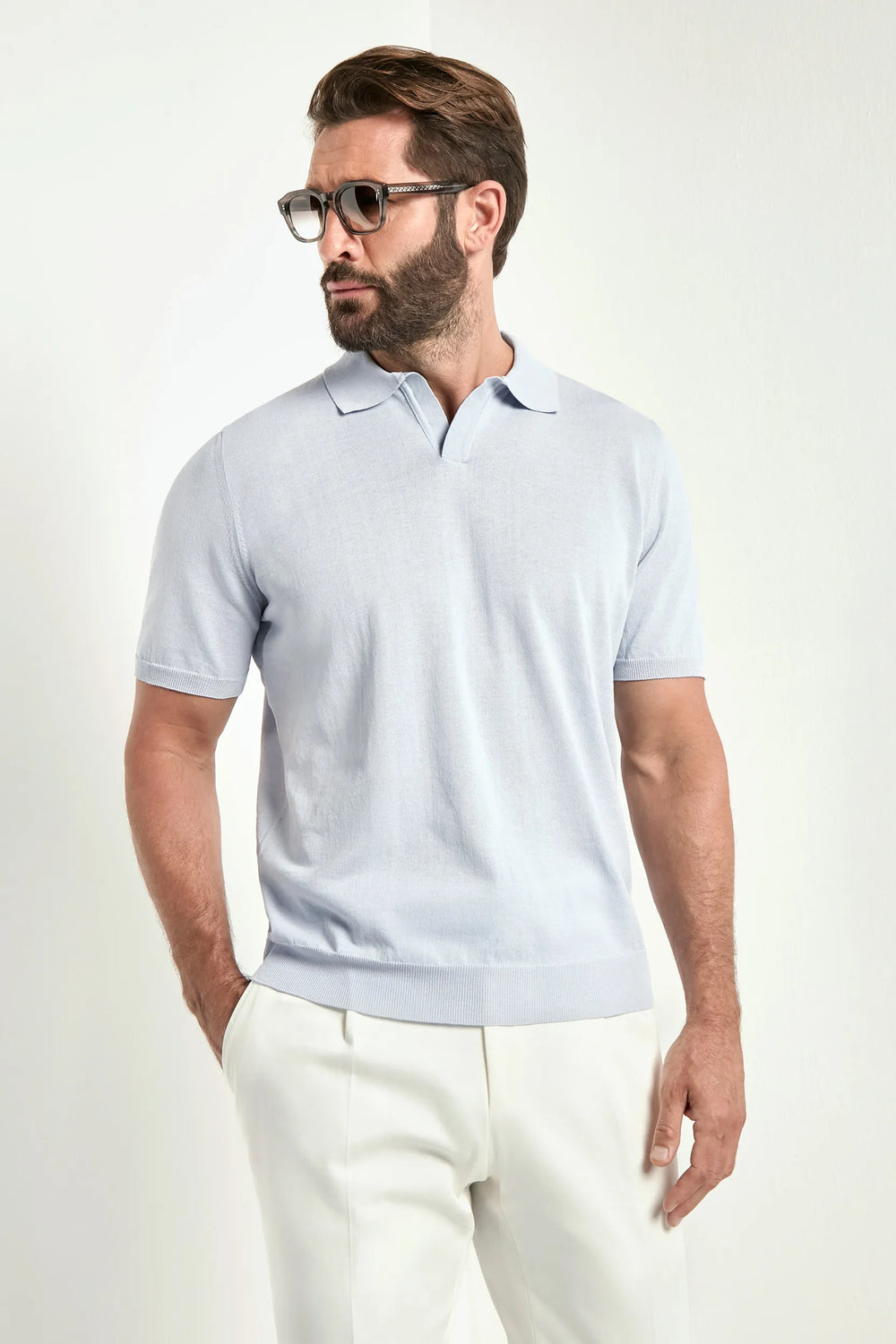 Light blue polo - Made in Italy