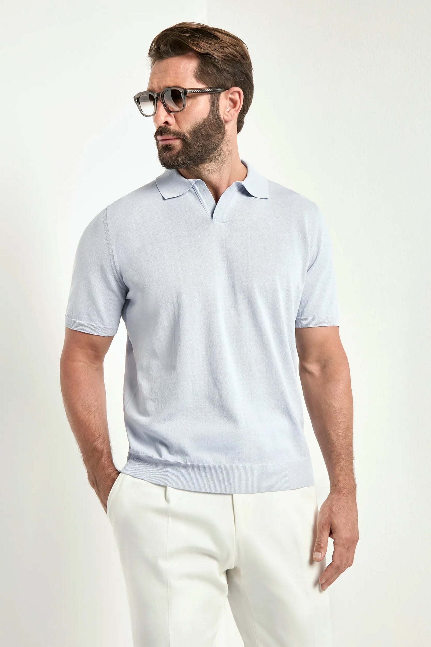 Polo azzurro chiaro - Made in Italy